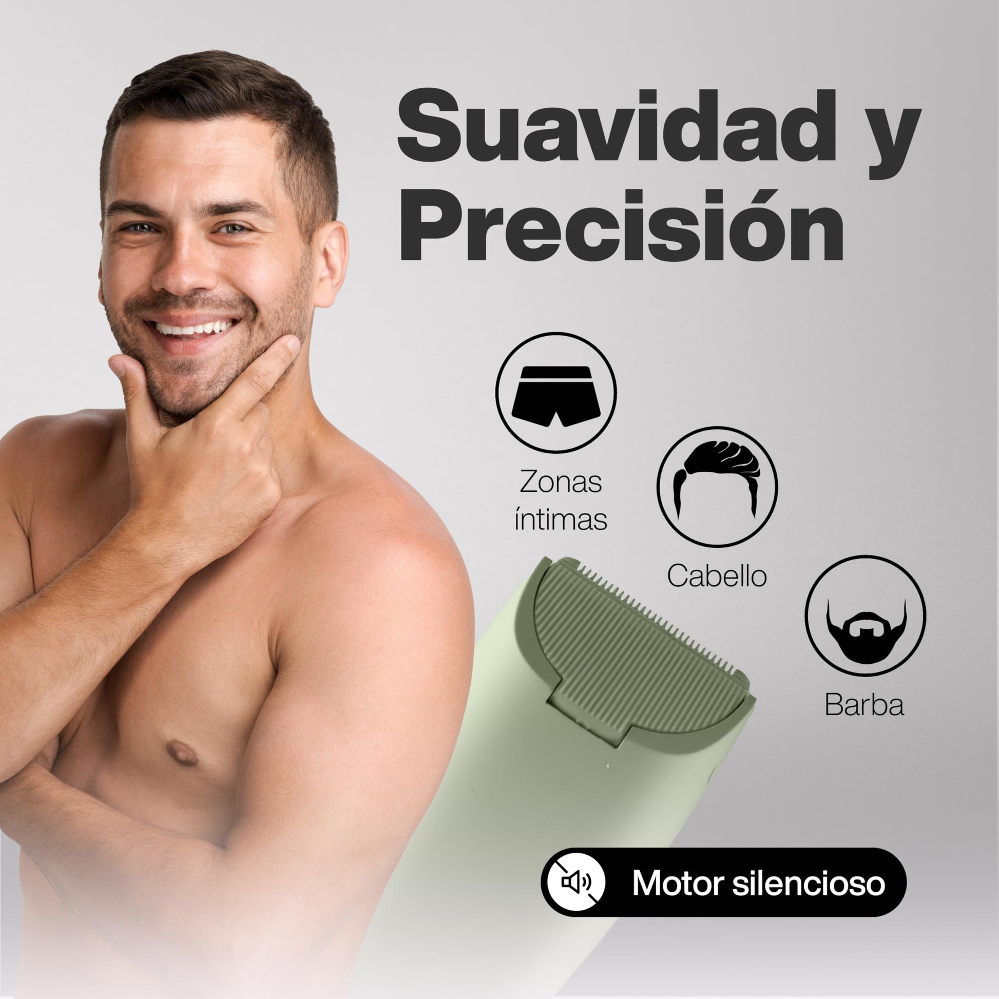 ZOMA | Rasuradoras para Hombre - Verde | Maquina para Cortar Cabello, Corporal y Zonas Íntimas | Rasuradora Electrica Hombre | Afeitadora electrica Hombre con Cuchillas de Cerámica Anti Corte