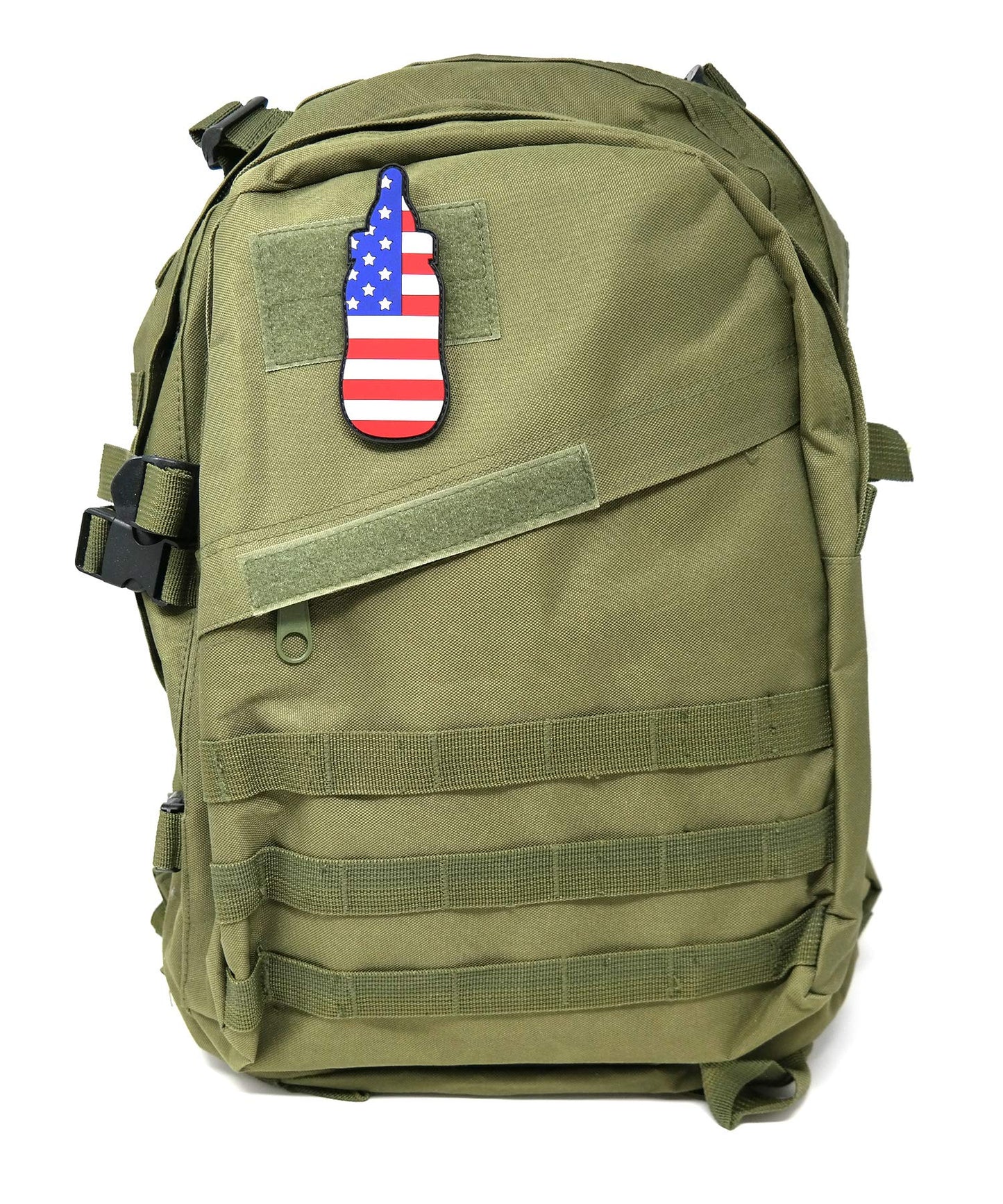 Stinking Patch Co. Bolsa de pañales con diseño de Bandera Americana para biberones de PVC, Parche táctico Divertido