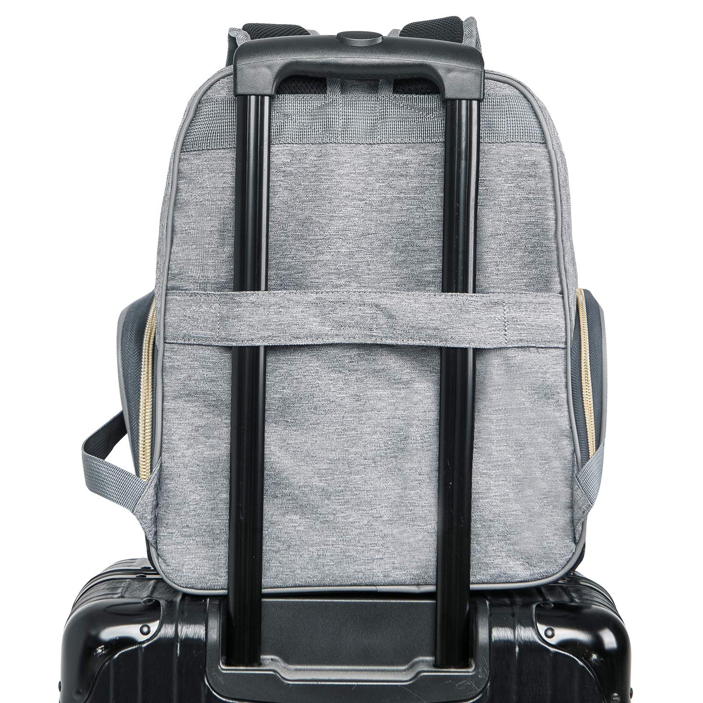 Mochila de extracción de leche para pañales, mochila multifunción para trabajo al aire libre con bolsillo aislante, gris, L