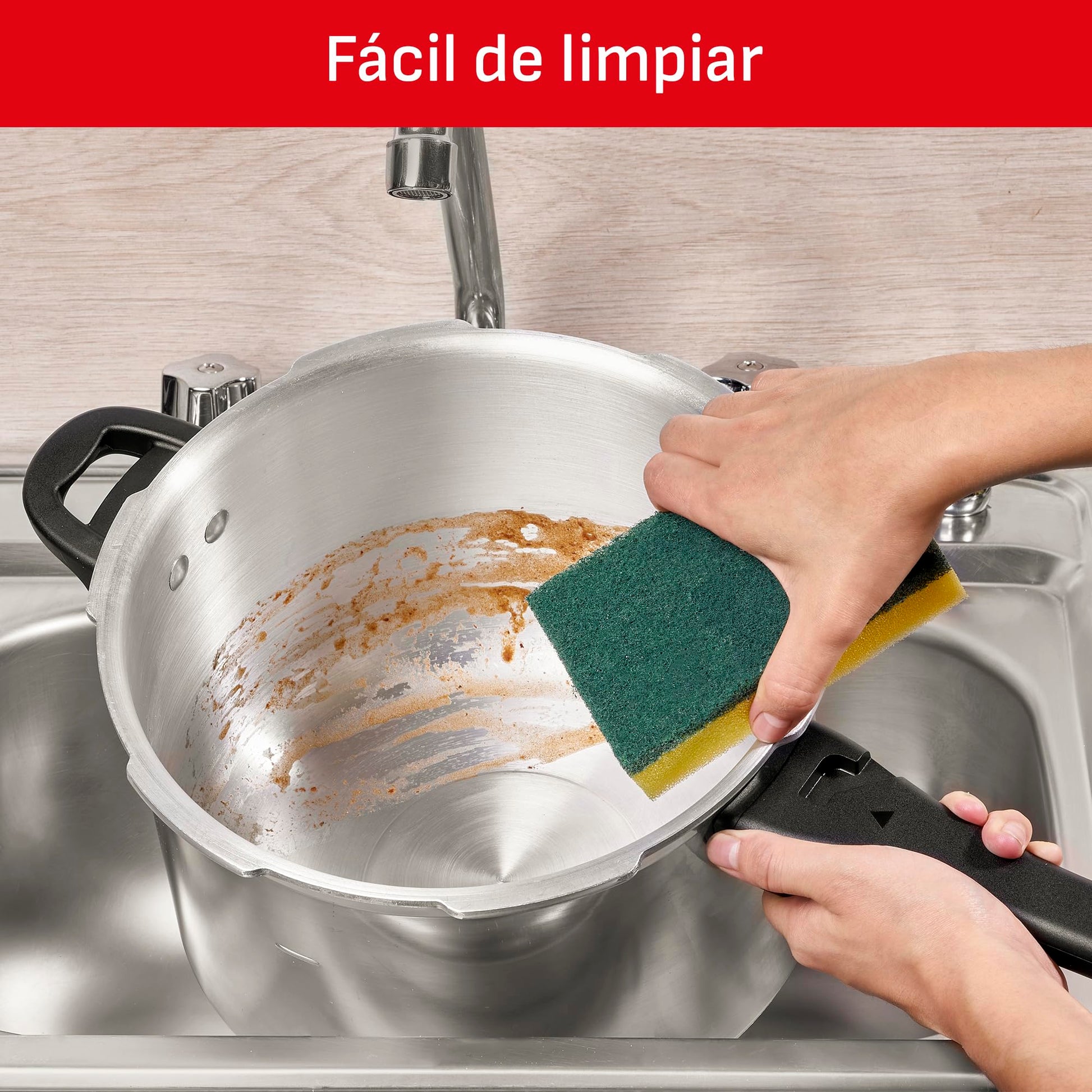 Olla Express de Aluminio T-fal 6 Litros Máxima Seguridad