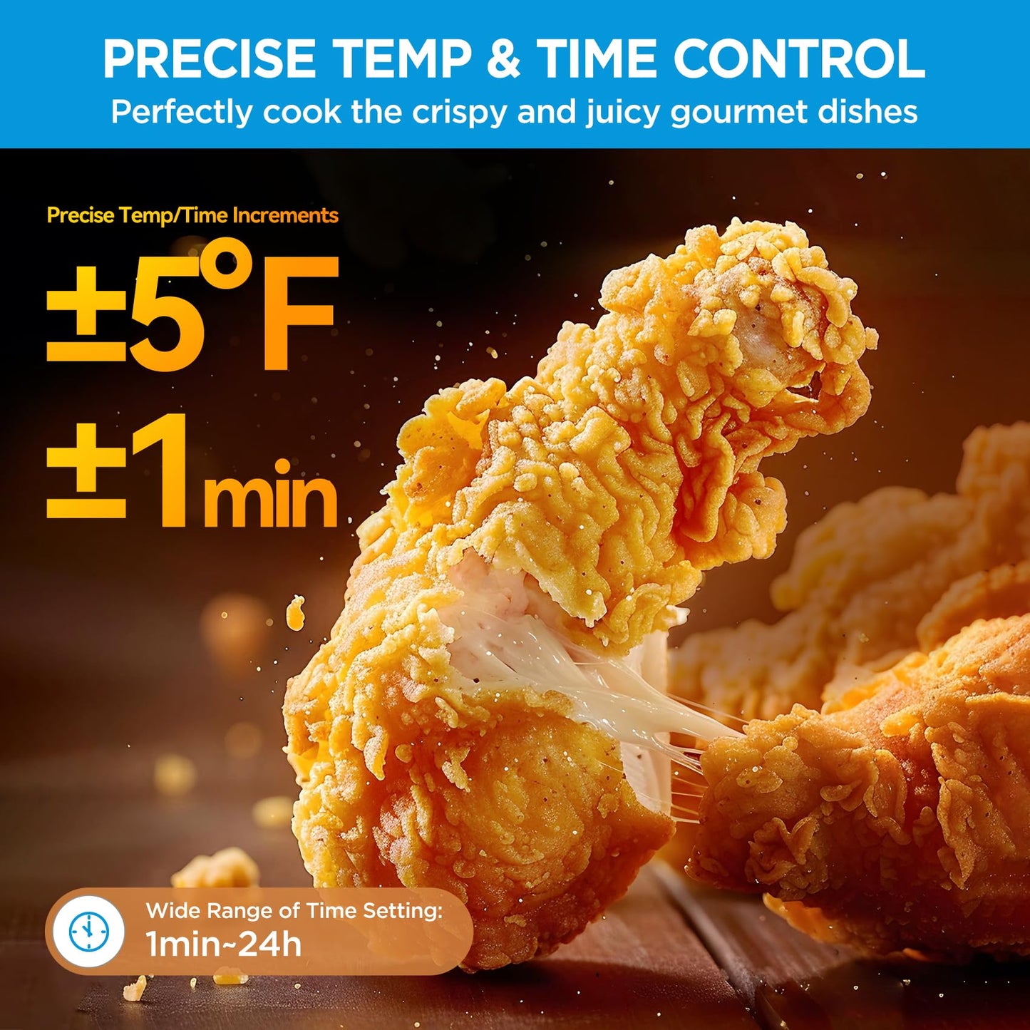 Freidora de Aire Extragrande Midea Flexify Acero para Horno Tostador de Puerta Francesa 90% Menos Aceite