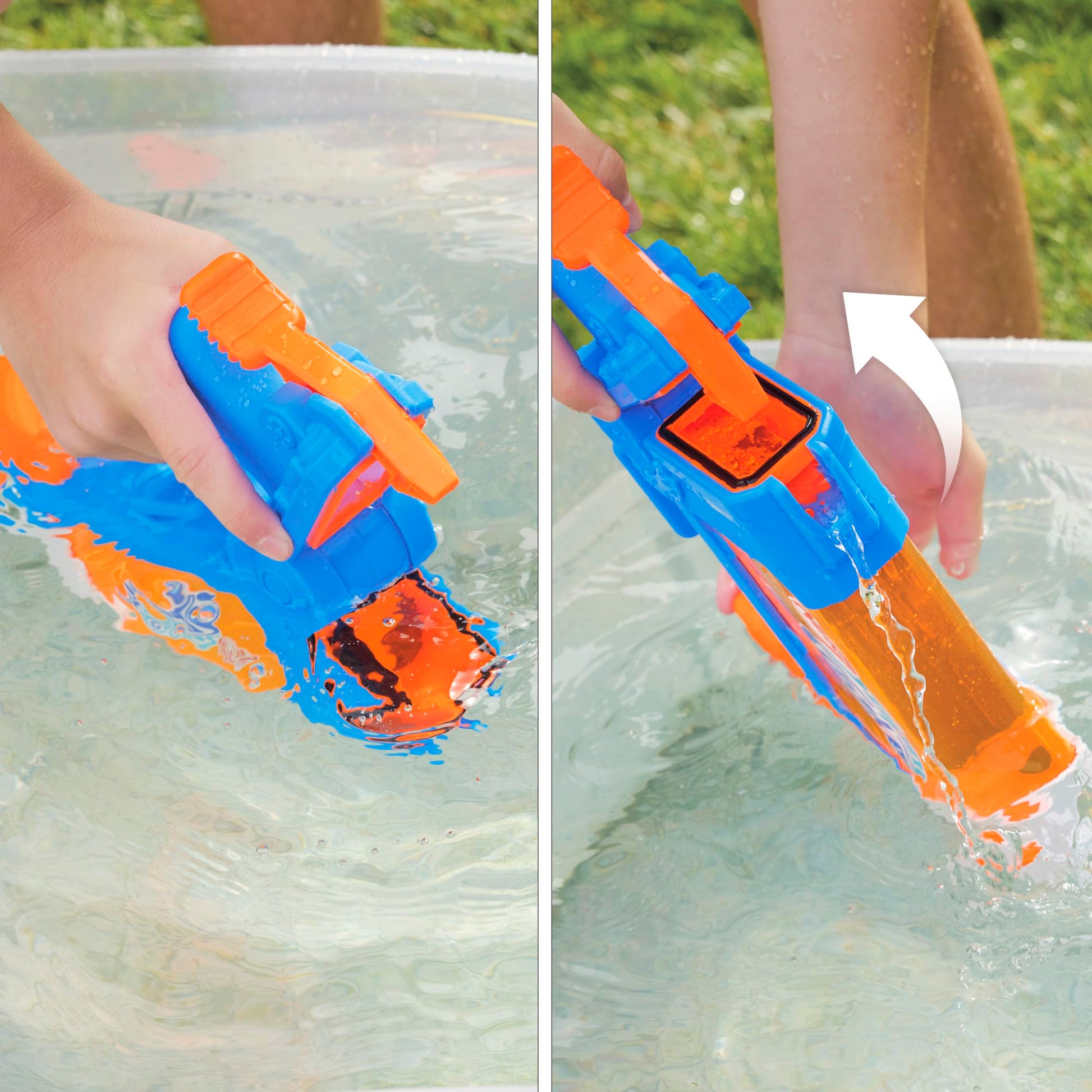 Lanzador de Agua NERF Super Soaker Azul Relleno Rápido para Niños y Niñas