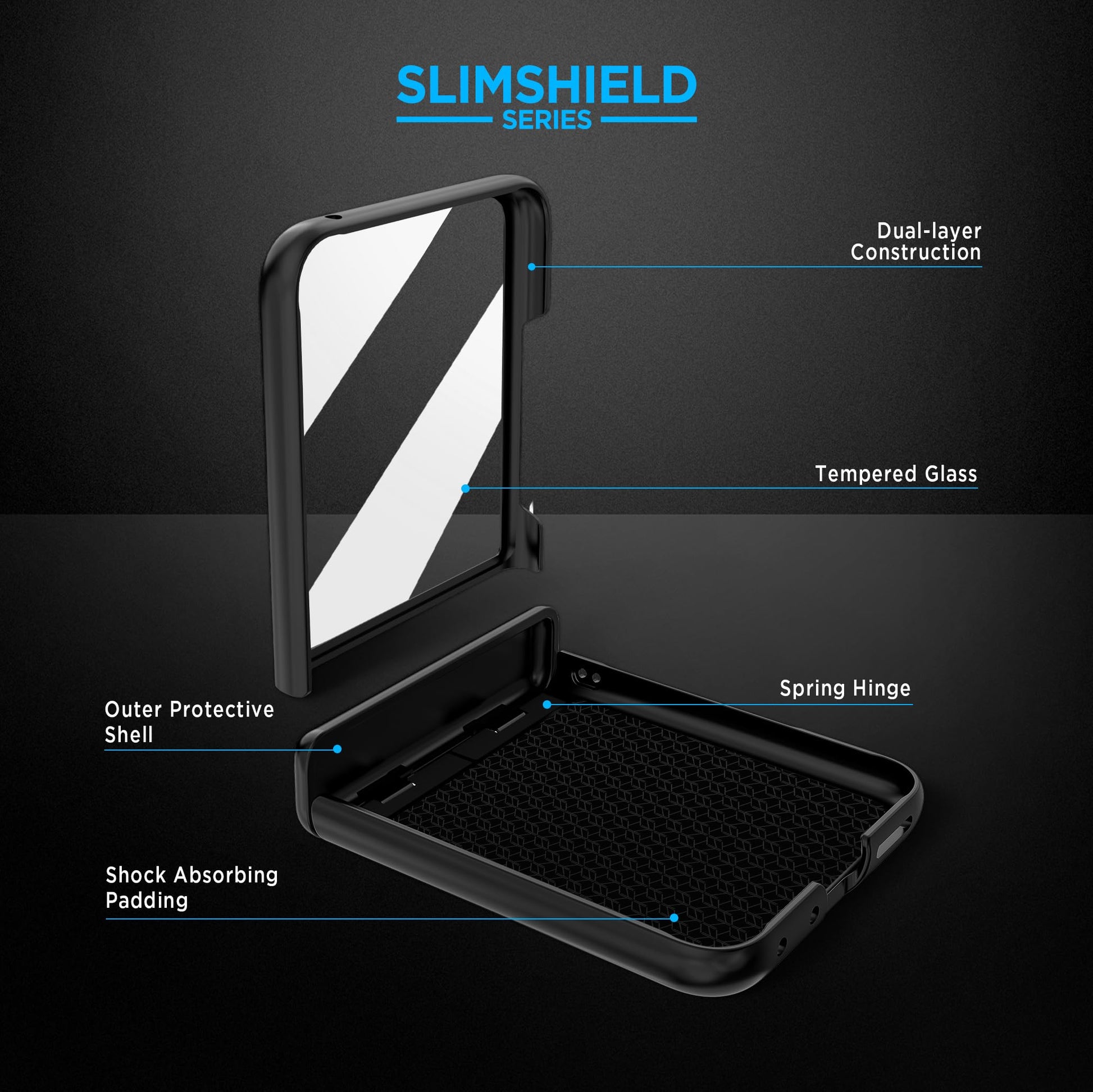 Funda con bisagra 2 en 1 para Motorola Razr Plus 2024 con protección de visualización y clip de funda, bolsa de nailon balístico para teléfono (se adapta a Moto Razr 50 Ultra)