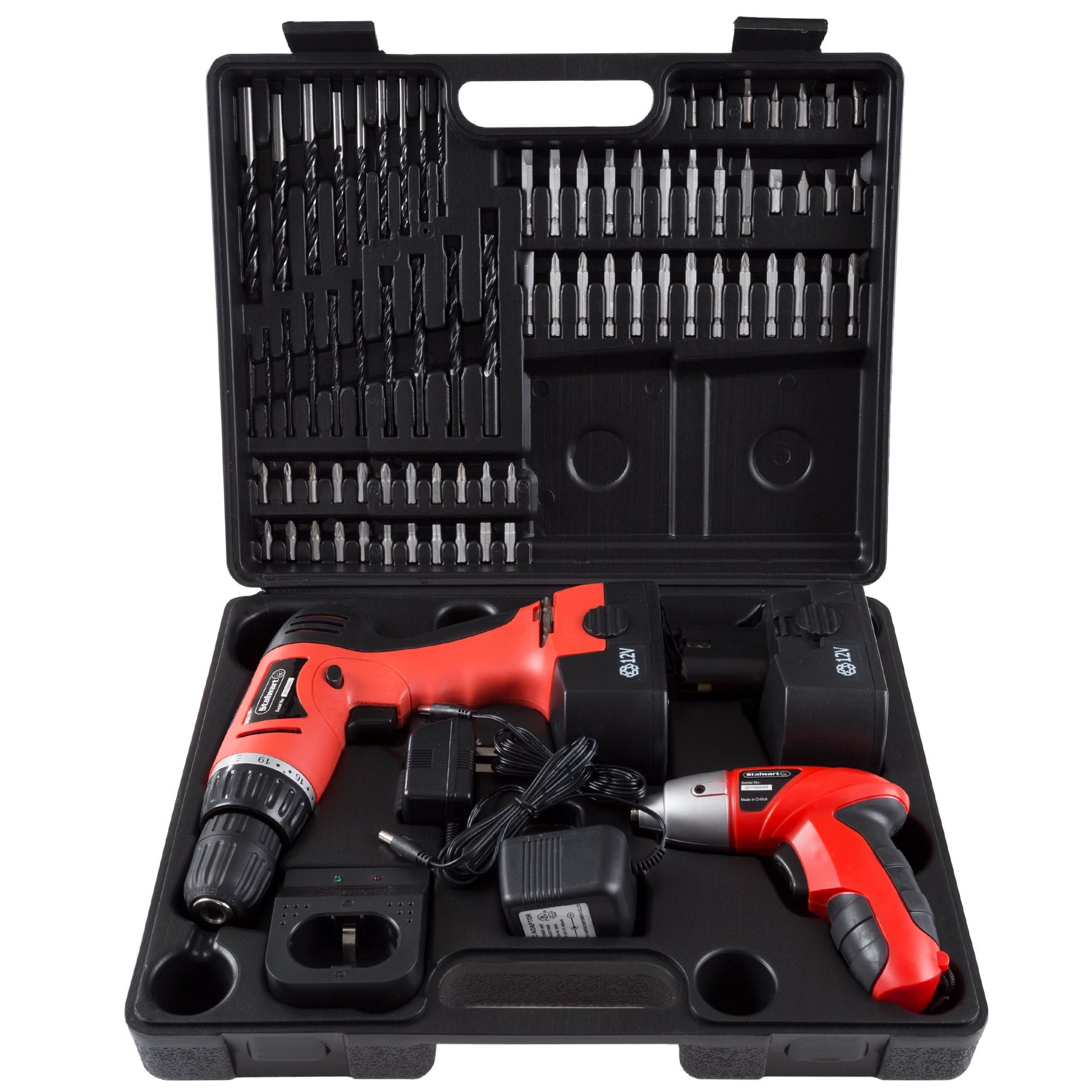 Stalwart 75-10601 Cordless Drill and Driver Combo, 74 Piece