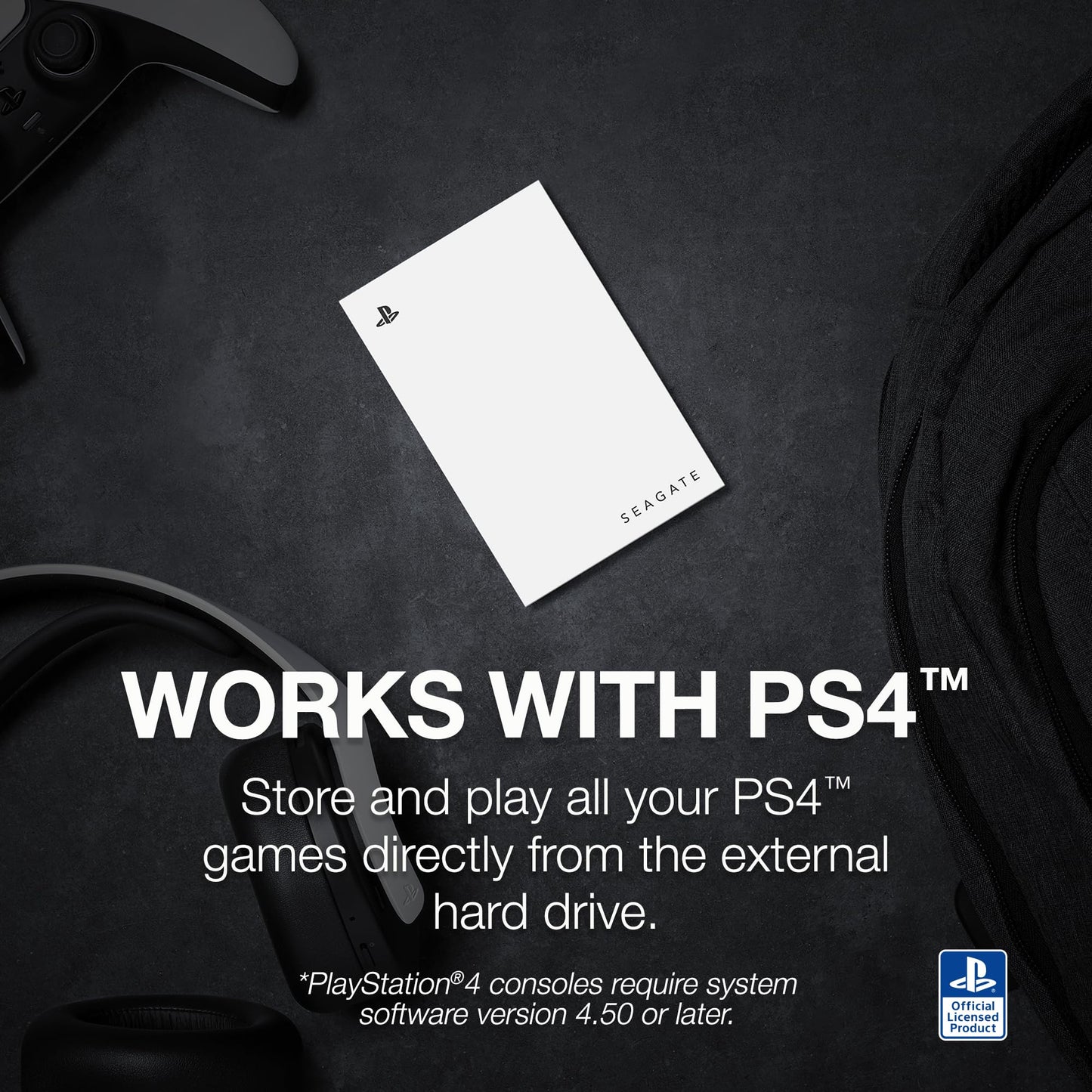 Disco Duro Externo Seagate Game Drive Azul LED Licencia Oficial para PS5 2TB USB 3.0