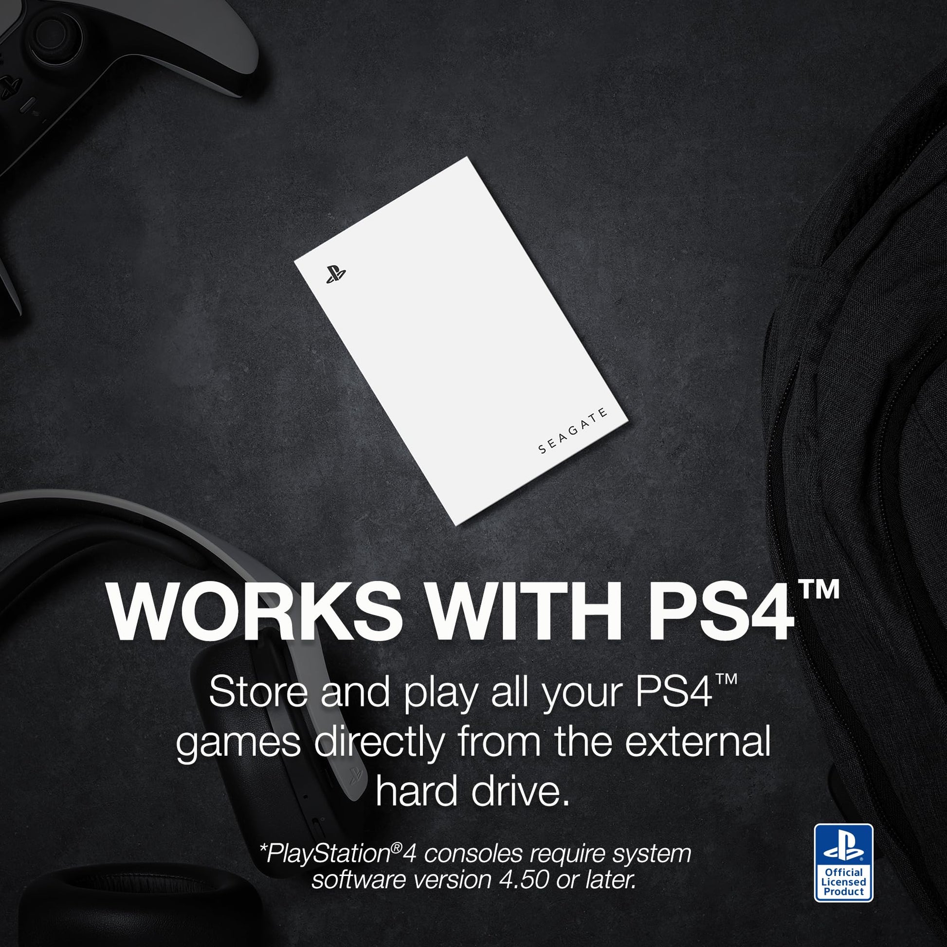 Disco Duro Externo Seagate Game Drive Azul LED Licencia Oficial para PS5 2TB USB 3.0