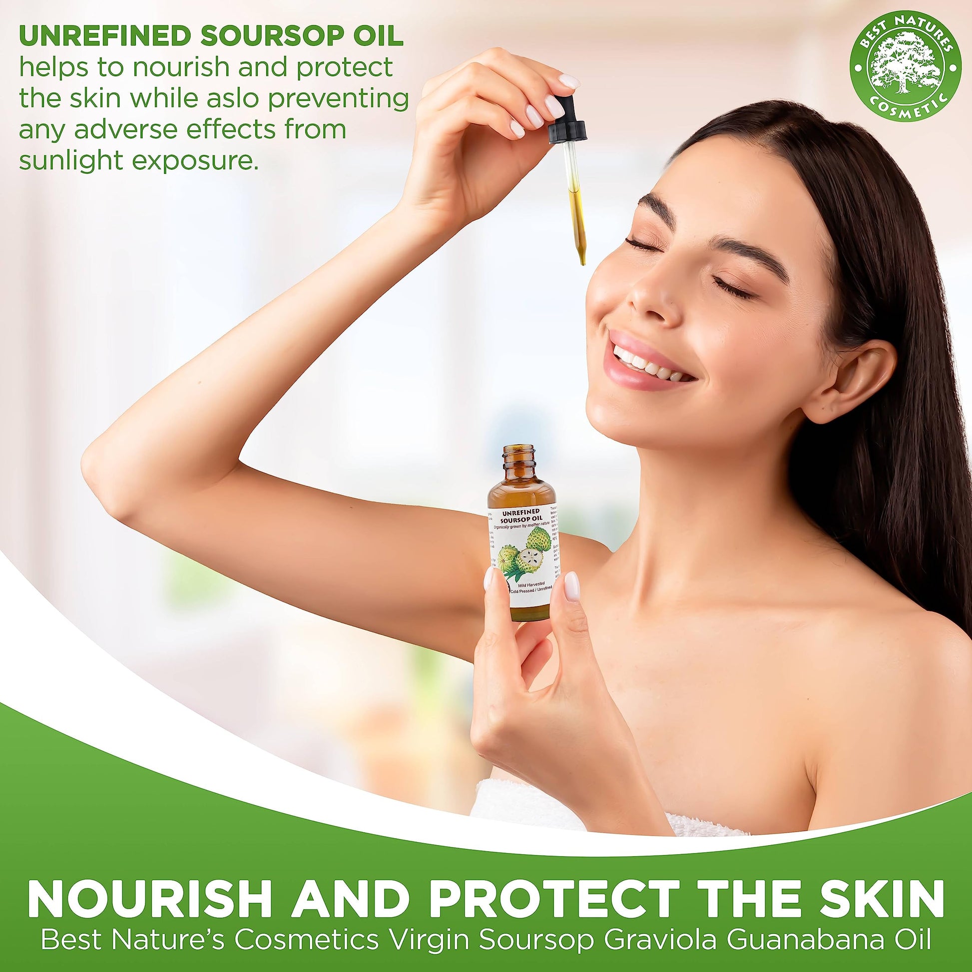 Best Nature's Cosmetics Aceite virgen de guanábana, graviola y guanábana (orgánico, sin diluir, sin refinar) (4 oz)