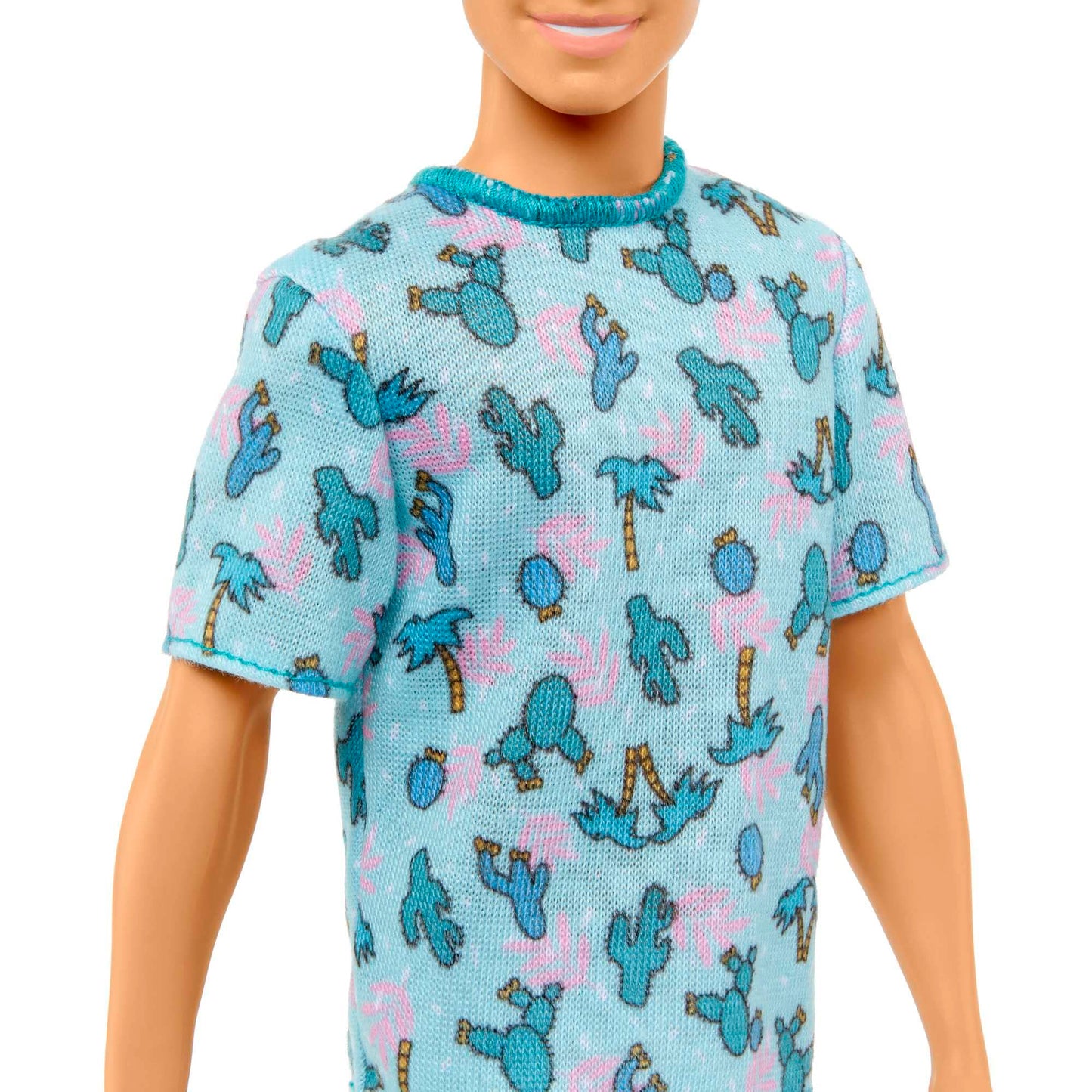 Barbie Fashion & Beauty Muñeco Ken Rubio con Playera Azul y Bermudas Blancas Ideal para los niños Amantes de la Moda para niñas de 3 años en adelante