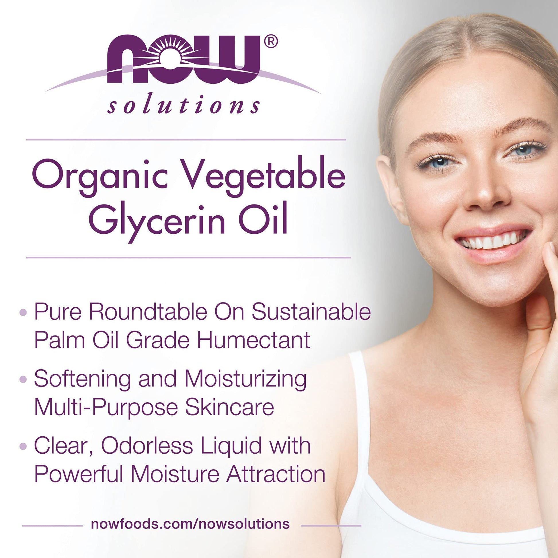 NOW Foods - Glicerina Vegetal Orgánica - 8 oz. fl.