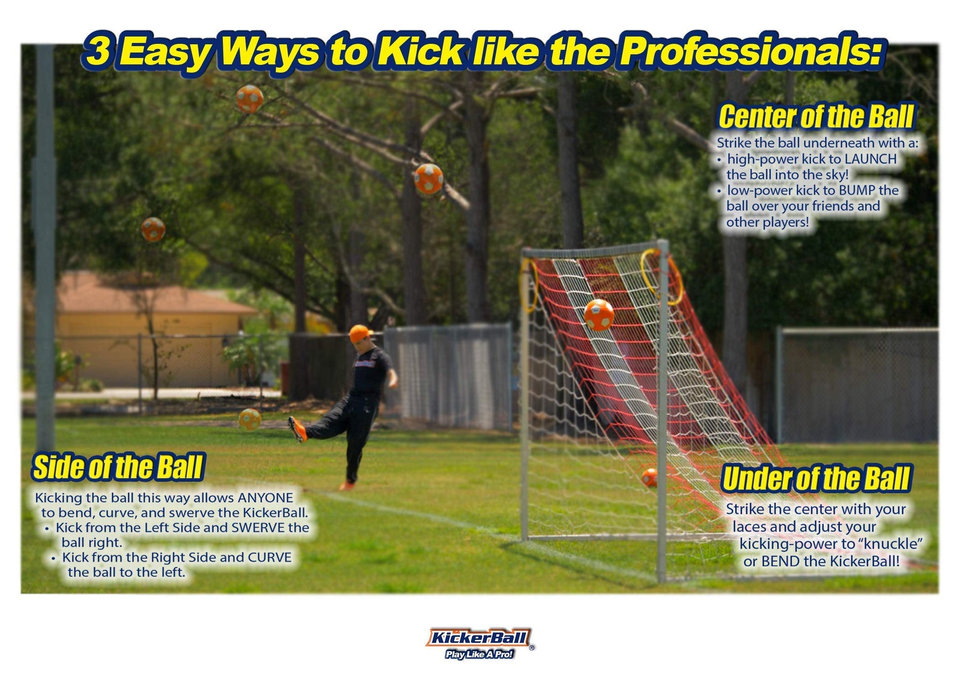 Pelota de Fútbol Kickerball Tamaño 4 Swerve and Curve para Niños y Adultos
