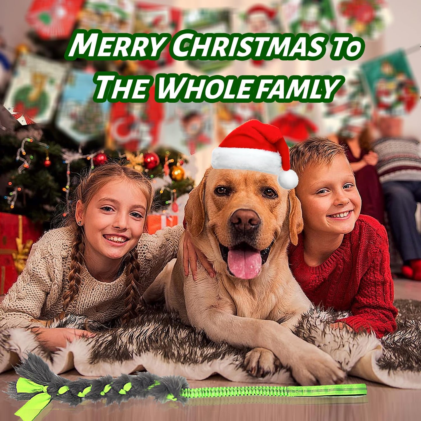 Juguetes de Cuerda Wodoca Rojo para Perros Grandes, Juguetes Masticables para Entrenamiento de Navidad