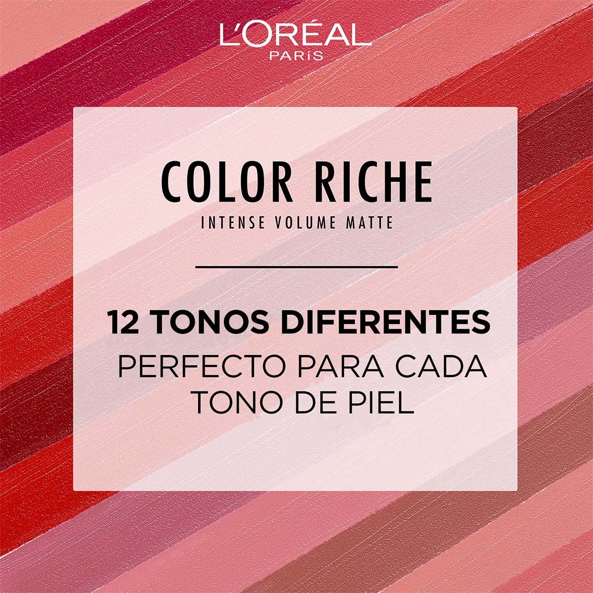 L'Oréal Paris Labial en Barra Mate con Ácido Hialurónico, Color Riche Intense Volume Matte |482 LE MAUVE INDOMPTABLE, 1.8g