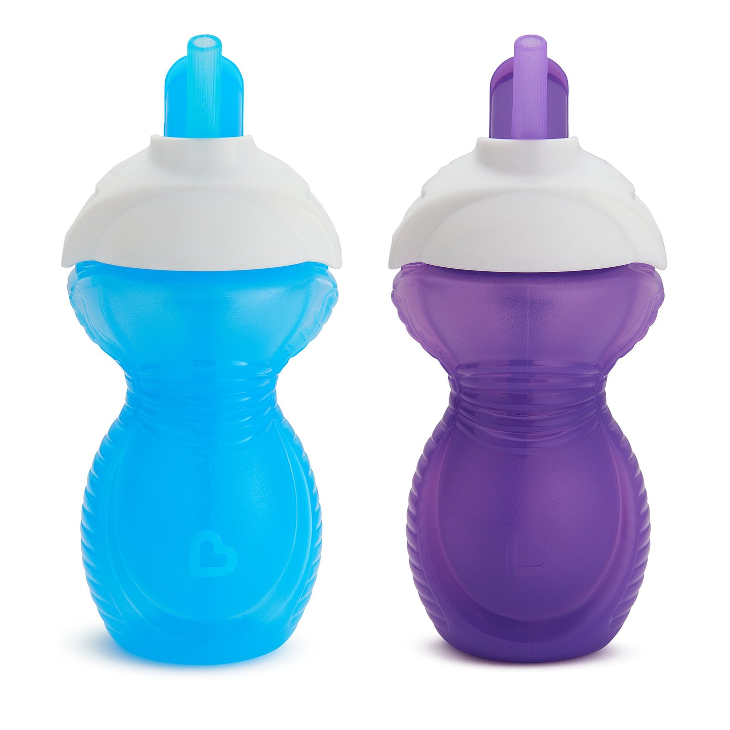Munchkin® Click Lock™ - Taza para beber con pajita para niños pequeños, 9 onzas, paquete de 2, azul/morado