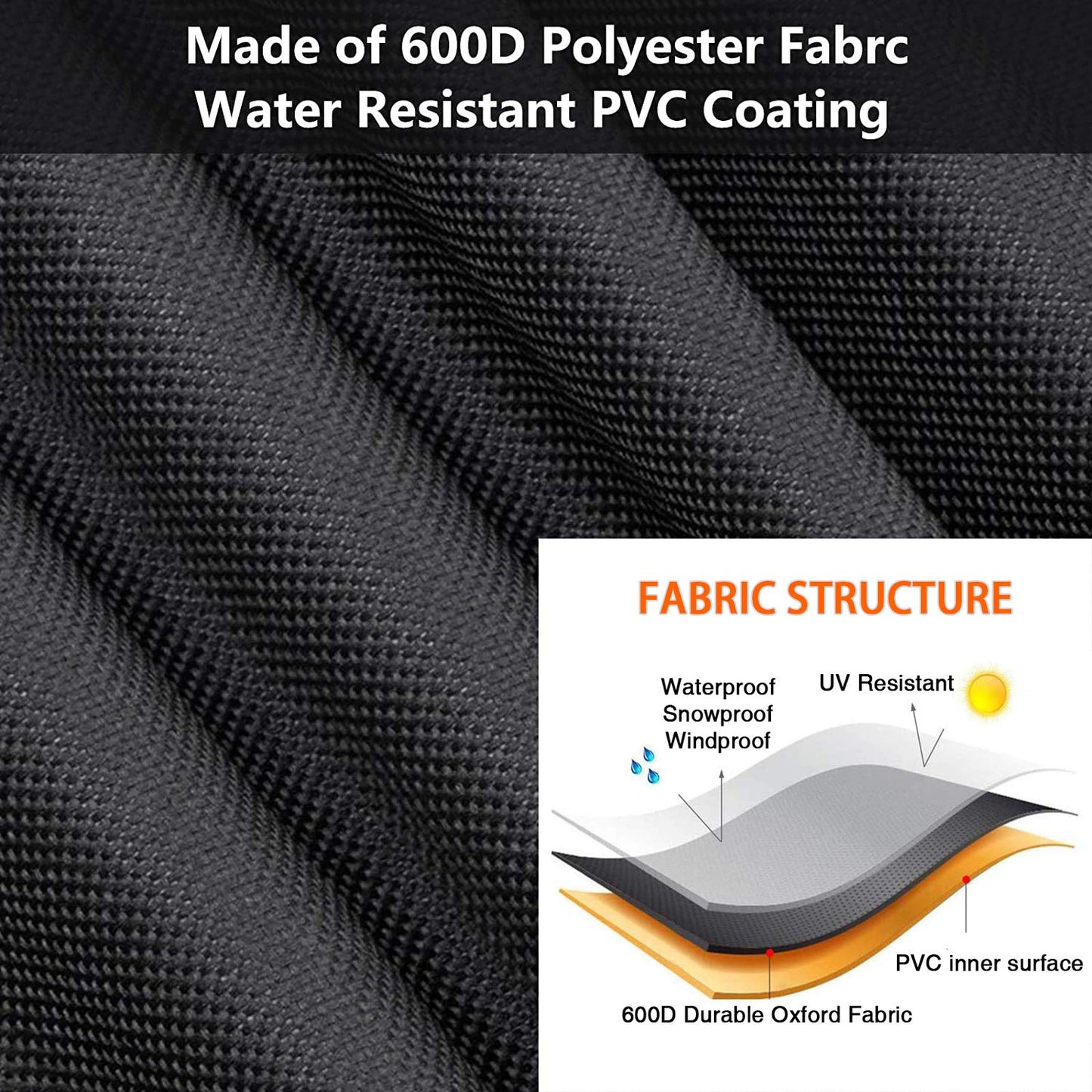 Funda de cabrestante impermeable, resistente 600D transpirable tela Oxford a prueba de polvo, compatible con la mayoría de cabrestantes eléctricos de 850-17000 libras, interior/exterior - (21.5 x 9.5 x 7.5 pulgadas)