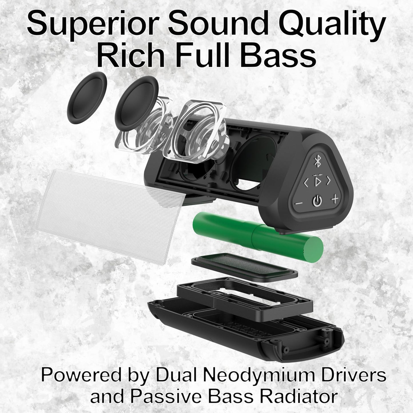 Cambridge Soundworks OontZ Angle 3 Ultra (4th Gen) Waterproof 5.0 Bluetooth Speaker, 14 Watts, Hi-Quality Sound & Bass, 100 Ft Wireless Range (White) by