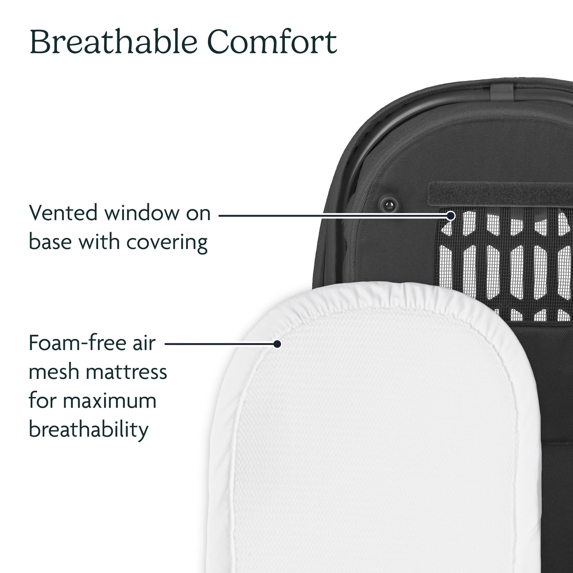 UPPAbaby Moisés V3 - Compatible con cochecitos Vista, Cruz, Ridge, Minu - Solución para Dormir Durante la Noche - Colchón, sábana y Escudo contra Insectos incluidos - Savannah (Gris Claro)