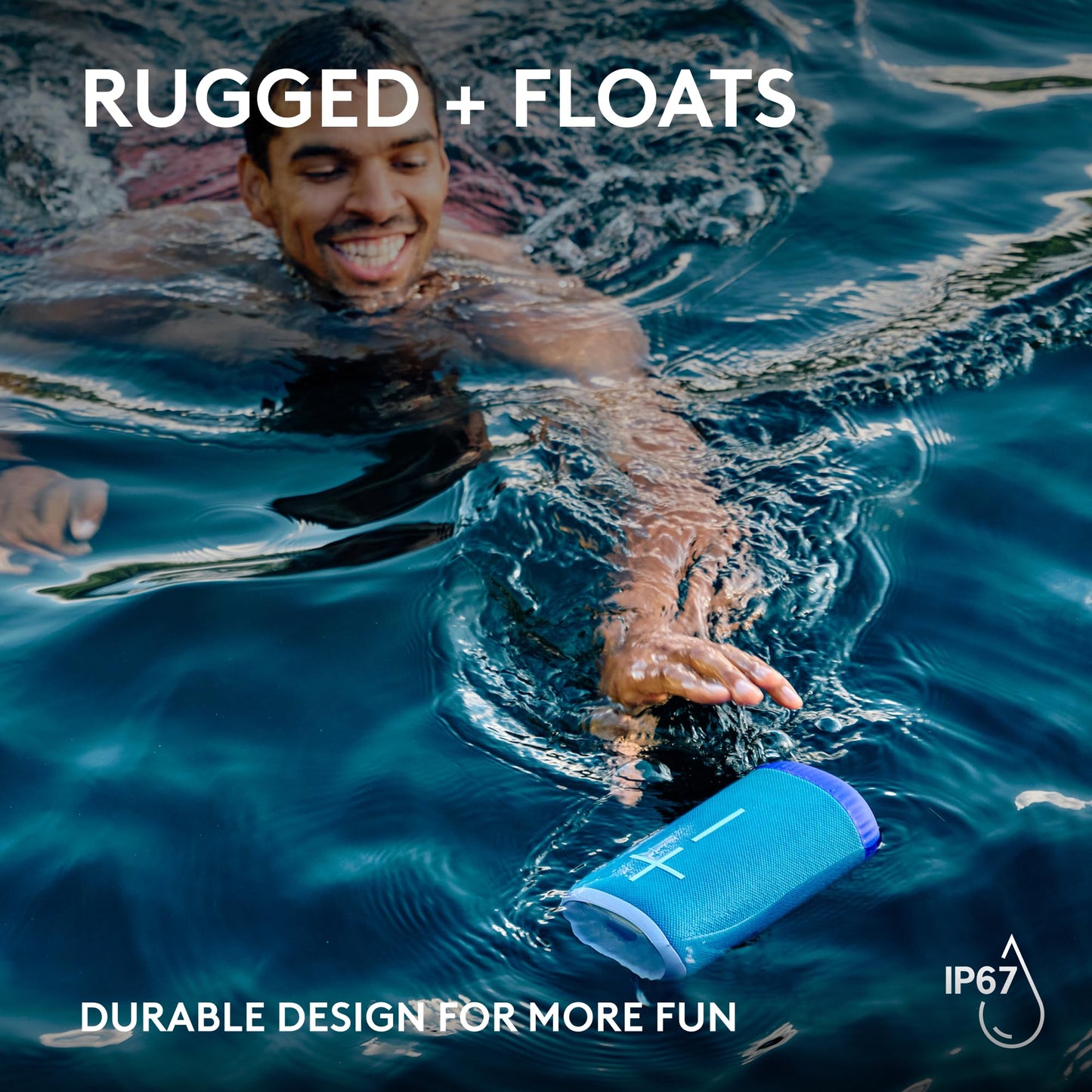 Ultimate Ears EVERBOOM - Altavoz Bluetooth inalámbrico portátil flotable resistente al agua IP67, hasta 20 horas de batería y rango de 180 pies (55 m) - Azul Cobalto (Renovado)