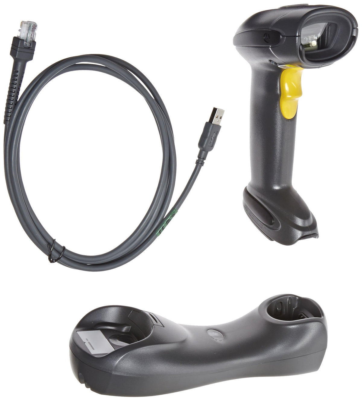 Lector de Código de Barras LED Omnidireccional Inalámbrico Motorola Symbol Negro con Base Estándar y Bluetooth