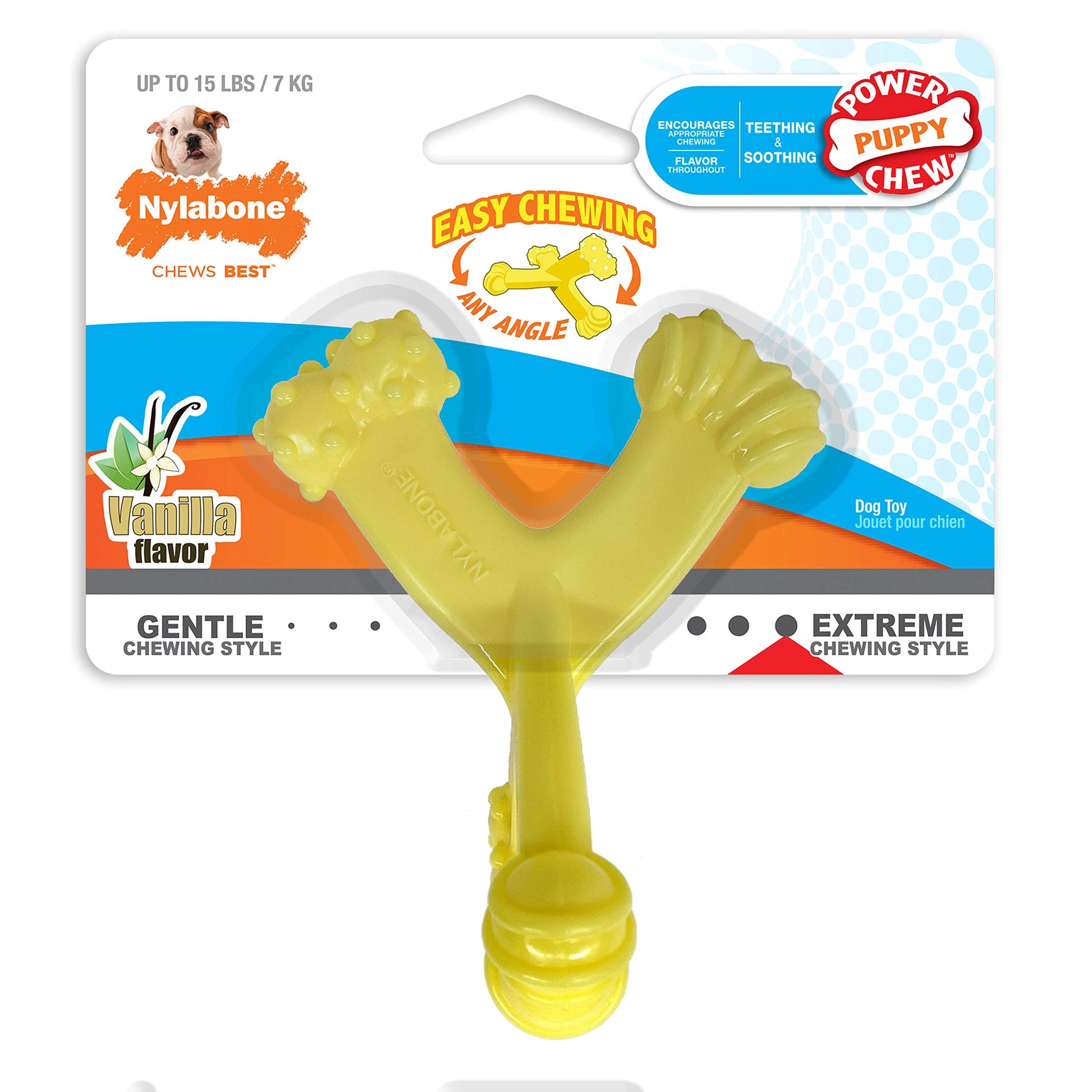 Juguete Masticable de Nailon Nylabone Puppy Power Axis Pequeño para Cachorros