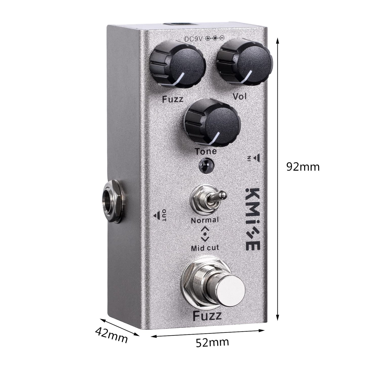 lotmusic Pedal de efectos de guitarra eléctrica Mini tipo único DC 9V True Bypass (Fuzz)