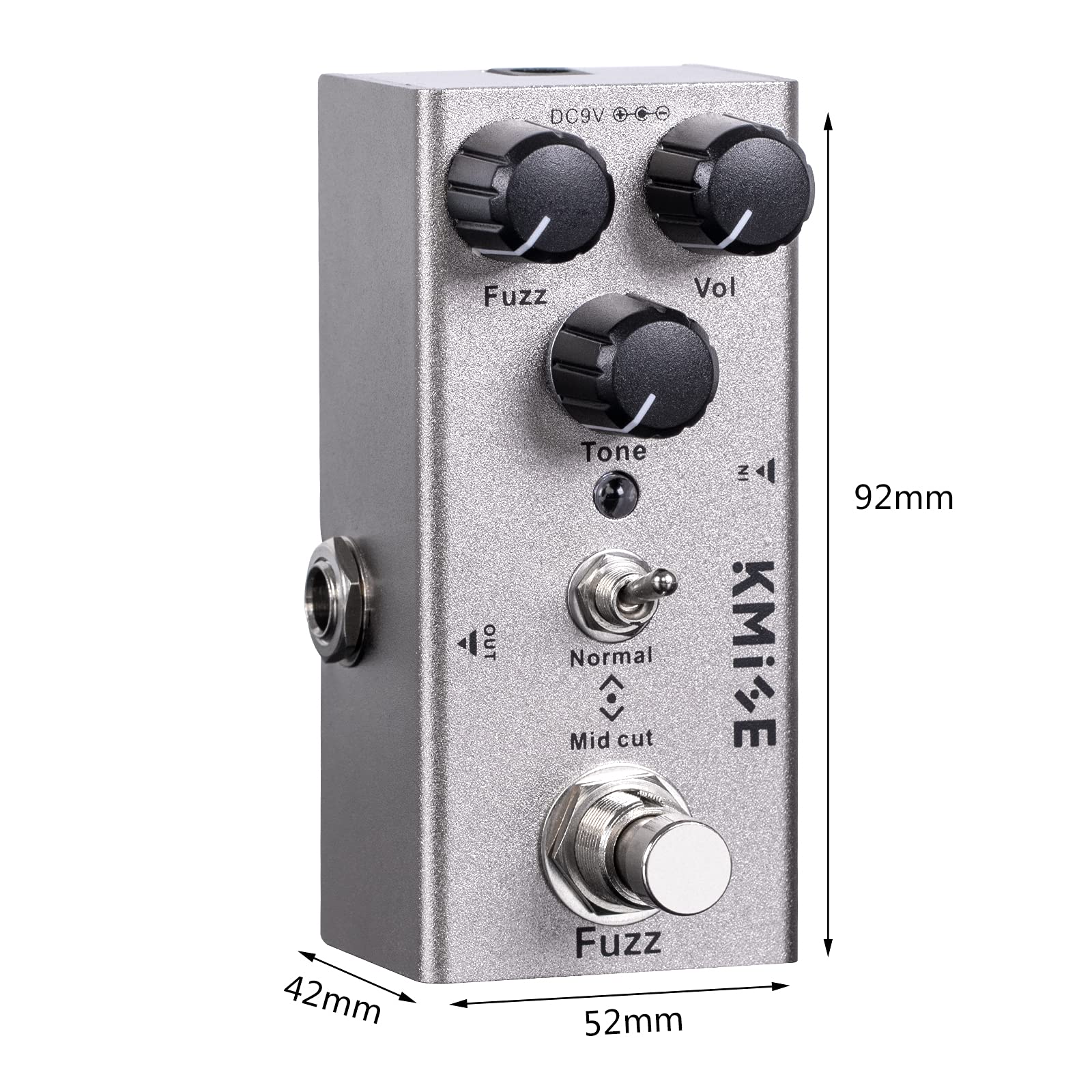 lotmusic Pedal de efectos de guitarra eléctrica Mini tipo único DC 9V True Bypass (Fuzz)