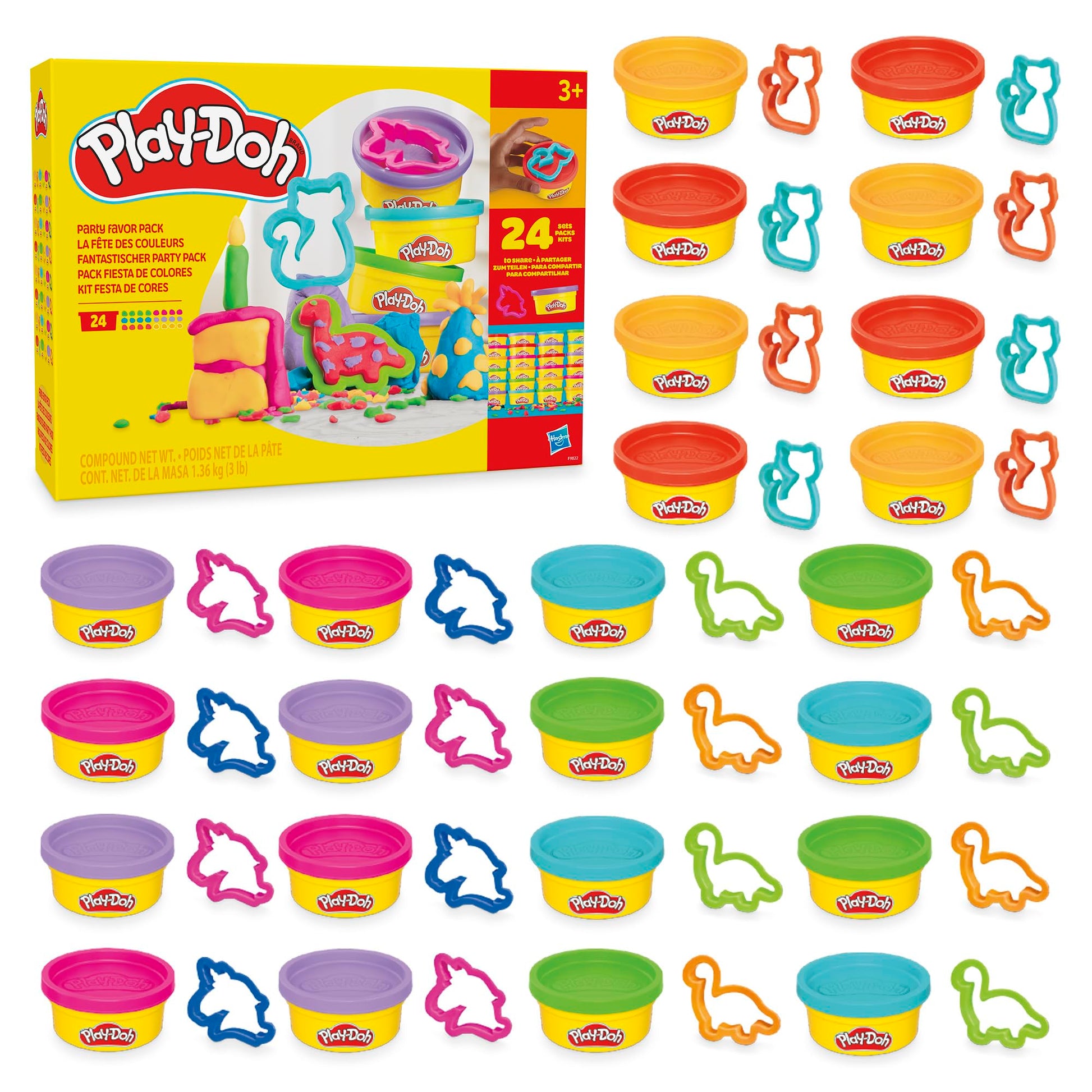 Masas y Plastilinas Play Doh Fiesta de Colores 24 Pack