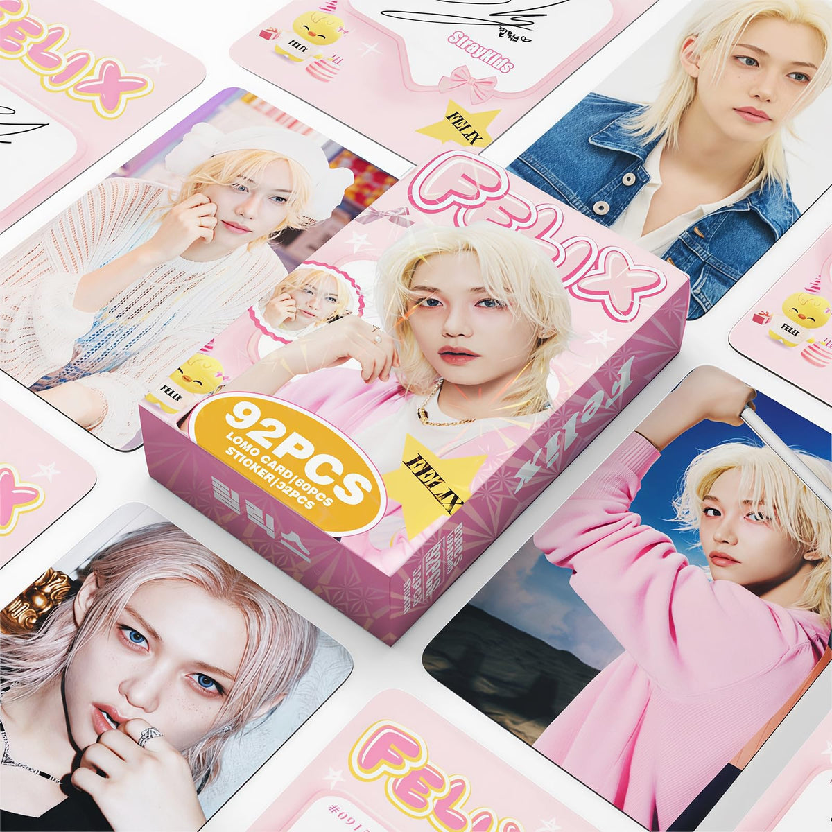 Tarjetas Fotográficas PYAJUU Stray Kids Felix Rosa Edición Especial para STAY KPOP