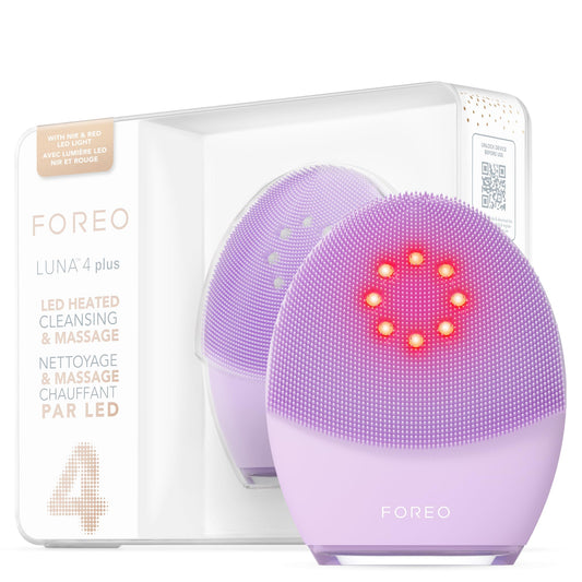 Cepillo de Limpieza Facial FOREO LUNA 4 plus Infrarroja y LED Roja para Piel Sensible