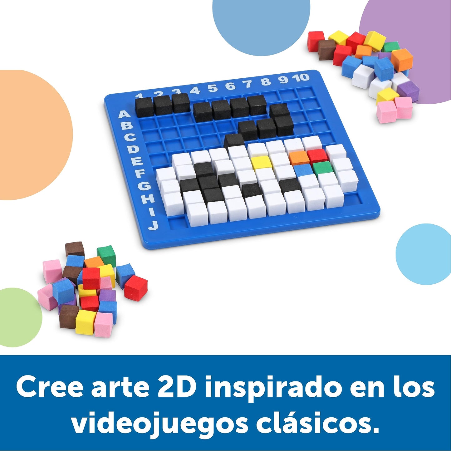 Learning Resources Stem Explorers Pixel Art Challenge, 402 Piezas, Mayores de 5 años, Juguetes Stem para Niños, Codificación Básica para Niños, Actividades Stem para el Salón de Clases