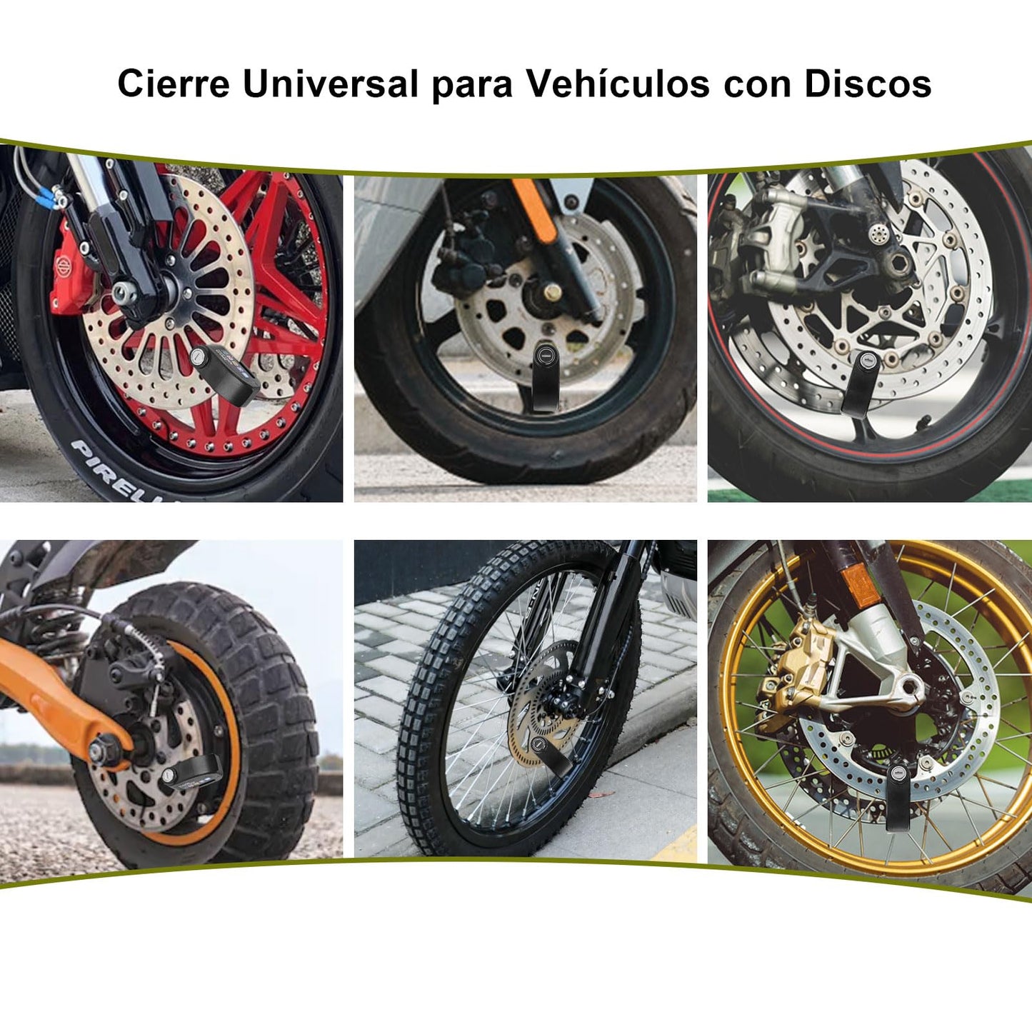 Kayoosi Candado de Alarma Para Moto, Alarma de Freno de Disco de 110 Db con Sensor de Movimiento y Cable de Alarma de 4,3 Pies, Impermeable y Antirrobo, Compatible con Vehículos con Llantas de Disco