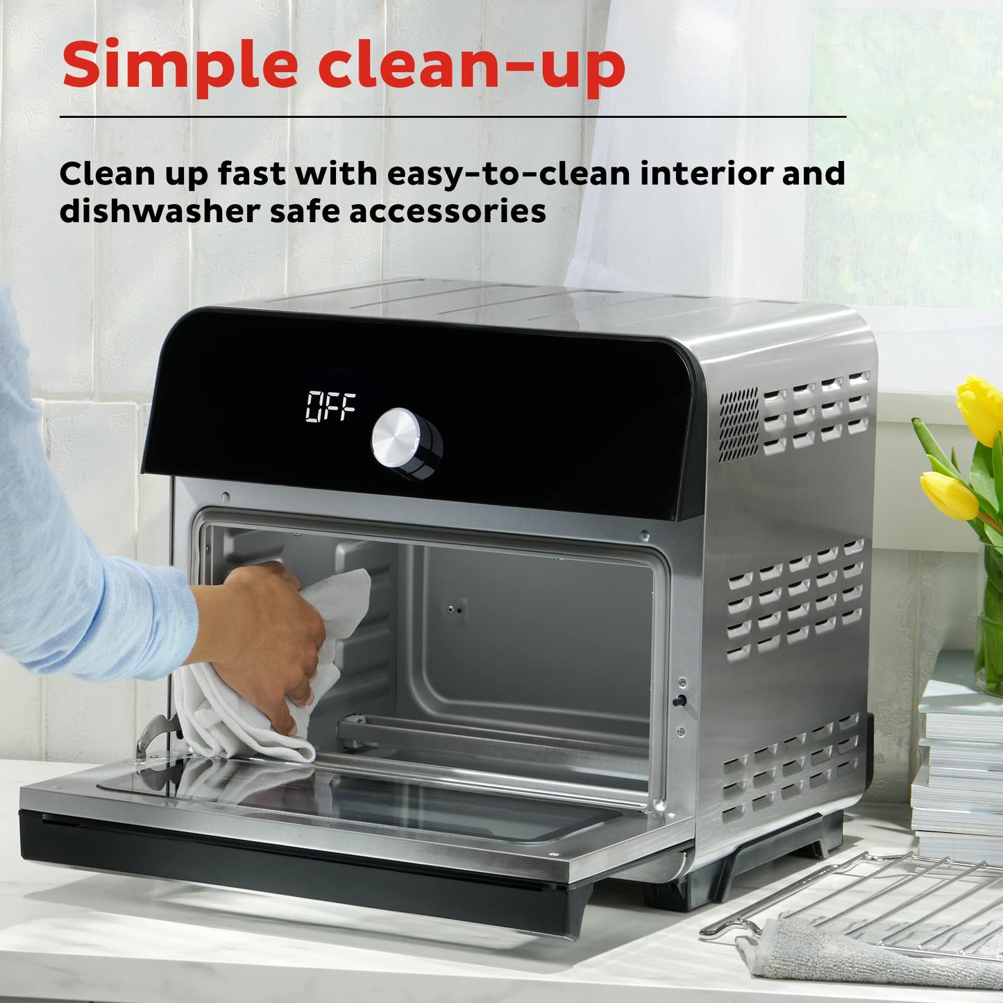 Instant Pot Omni Plus 19QT/18L - Freidora de aire para horno tostador, funciones 10 en 1, se adapta a pizza de 12 pulgadas, crujiente, asado, tostado, caliente, convección, más de 100 recetas en la