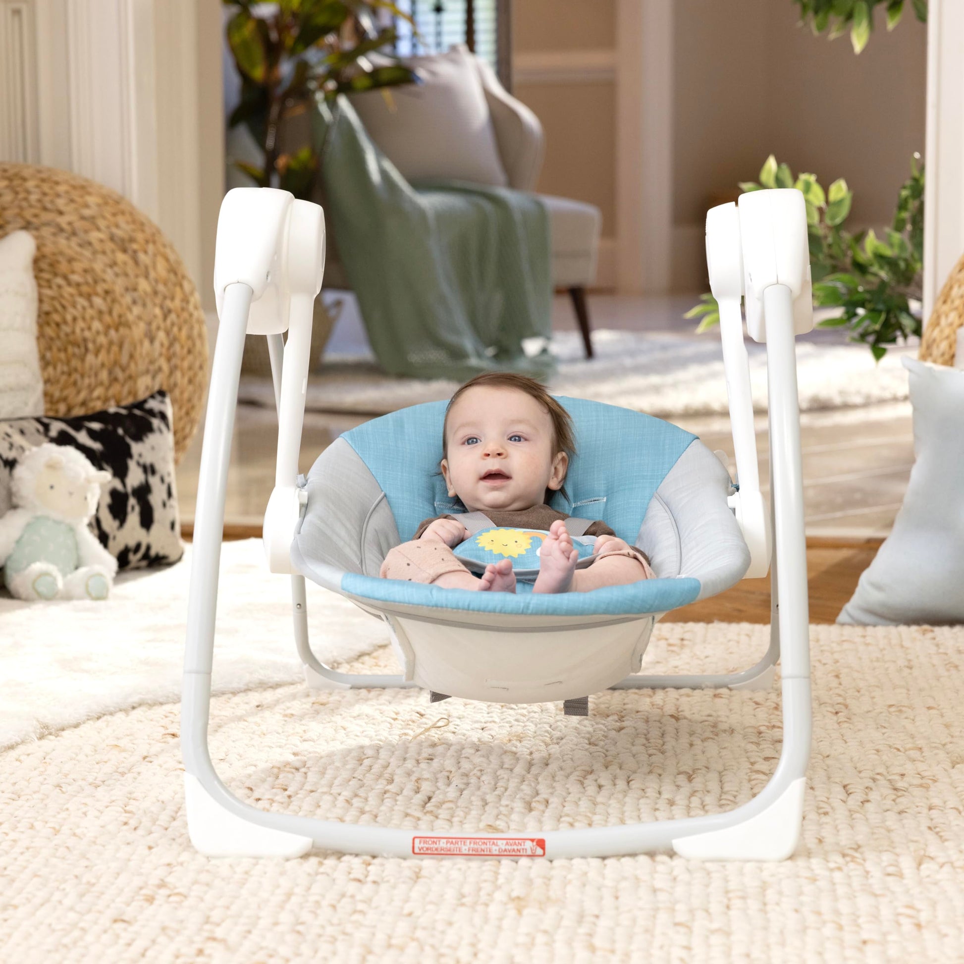 Ingenuity Silla Mecedora Plegable de Arcoíris para Bebés