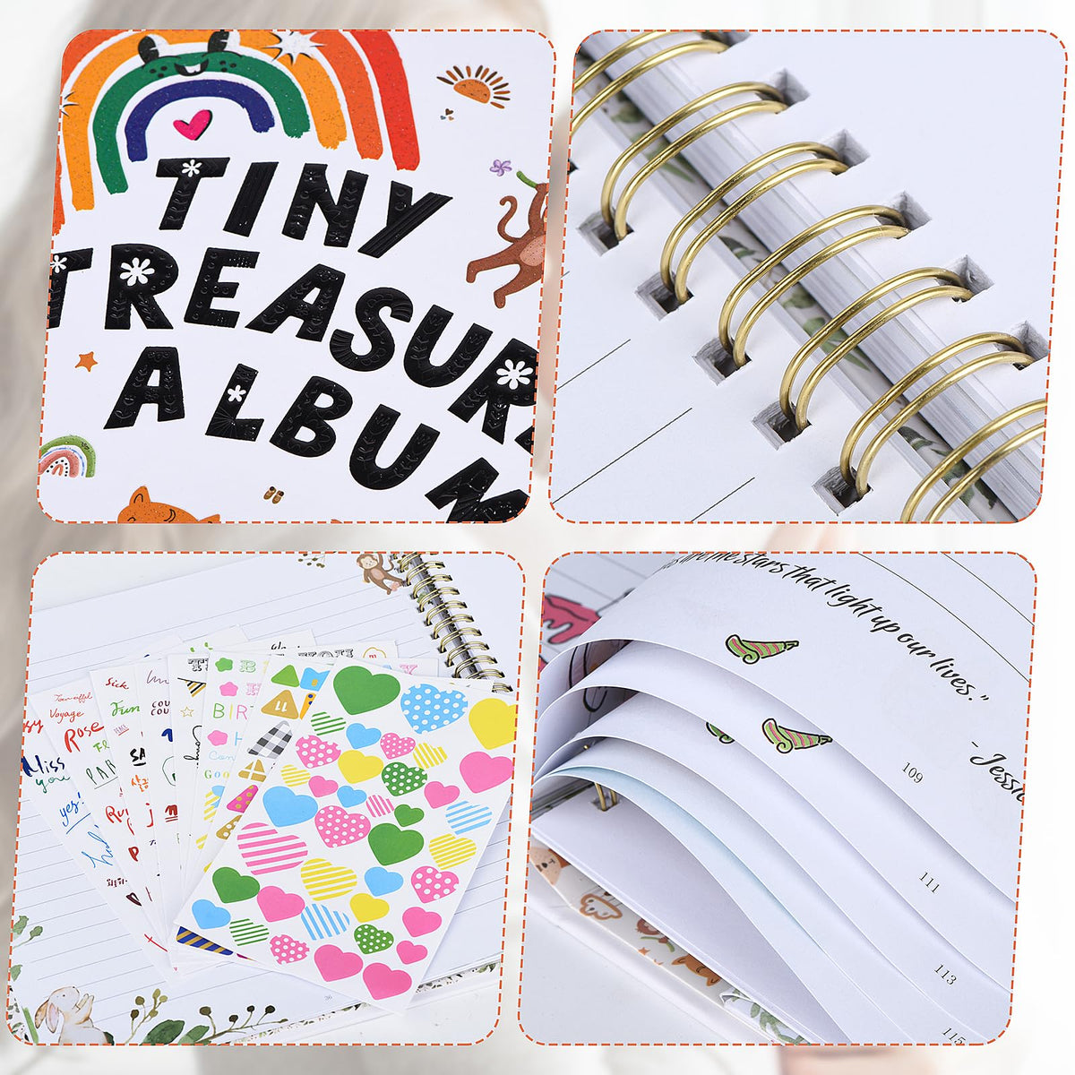 Libro de Recuerdos Little Miracle Blanco 248 Páginas Unisex para Padres Nuevos