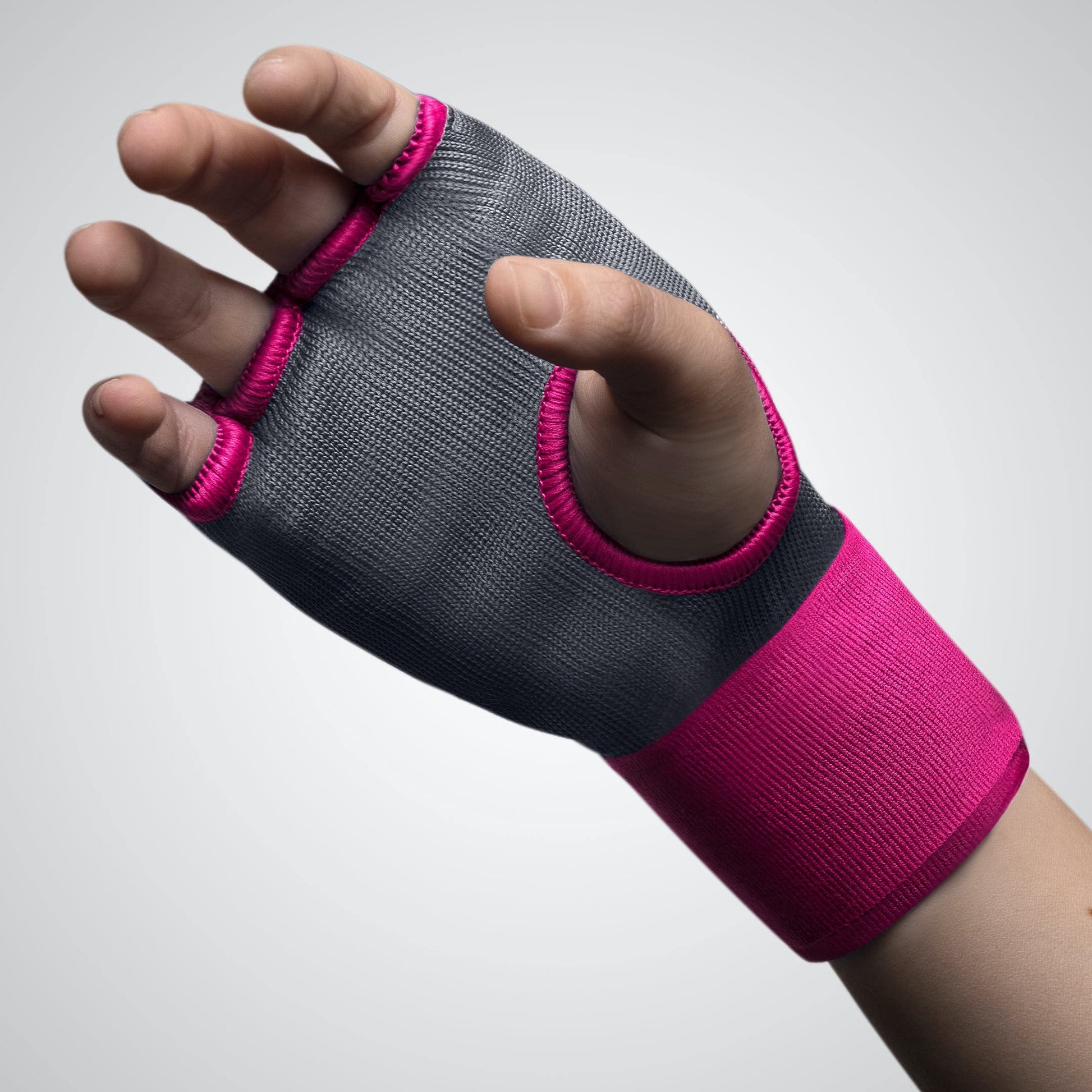 Hayabusa Quick Gel Guantes de boxeo para manos - Gris/Rosa, M