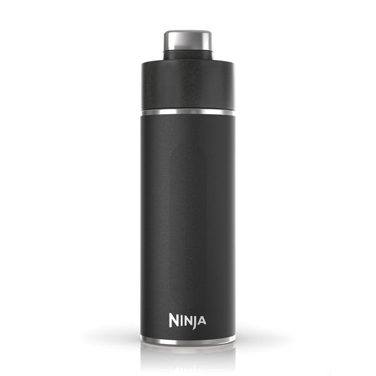 Botella de Agua Ninja Negra de Acero Inoxidable Aislada para Bebidas Gaseosas 24 Onzas