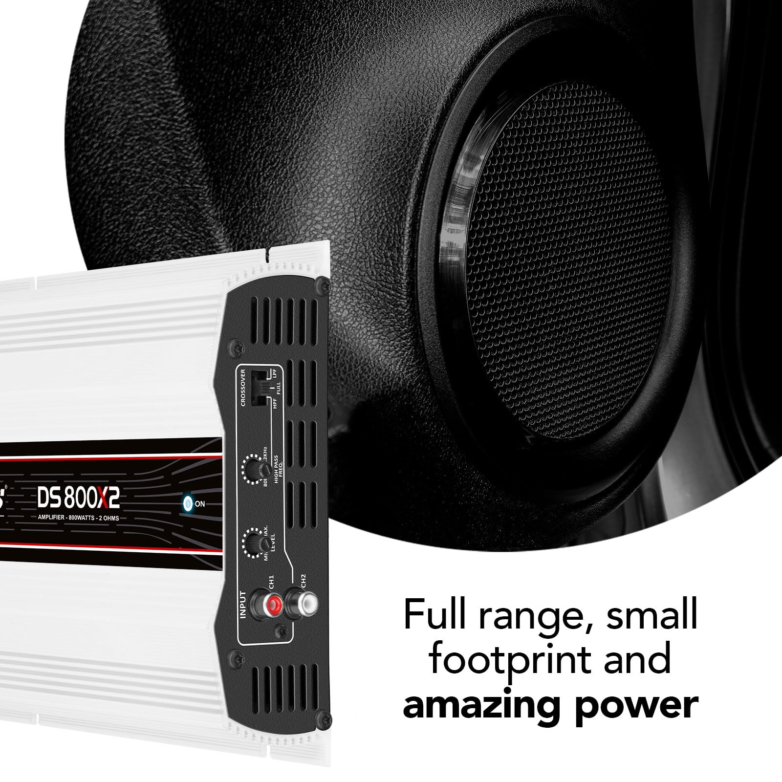 Amplificador de Sonido Taramps DS 800 2 Ohmios 800 W RMS 2 Canales para Coche