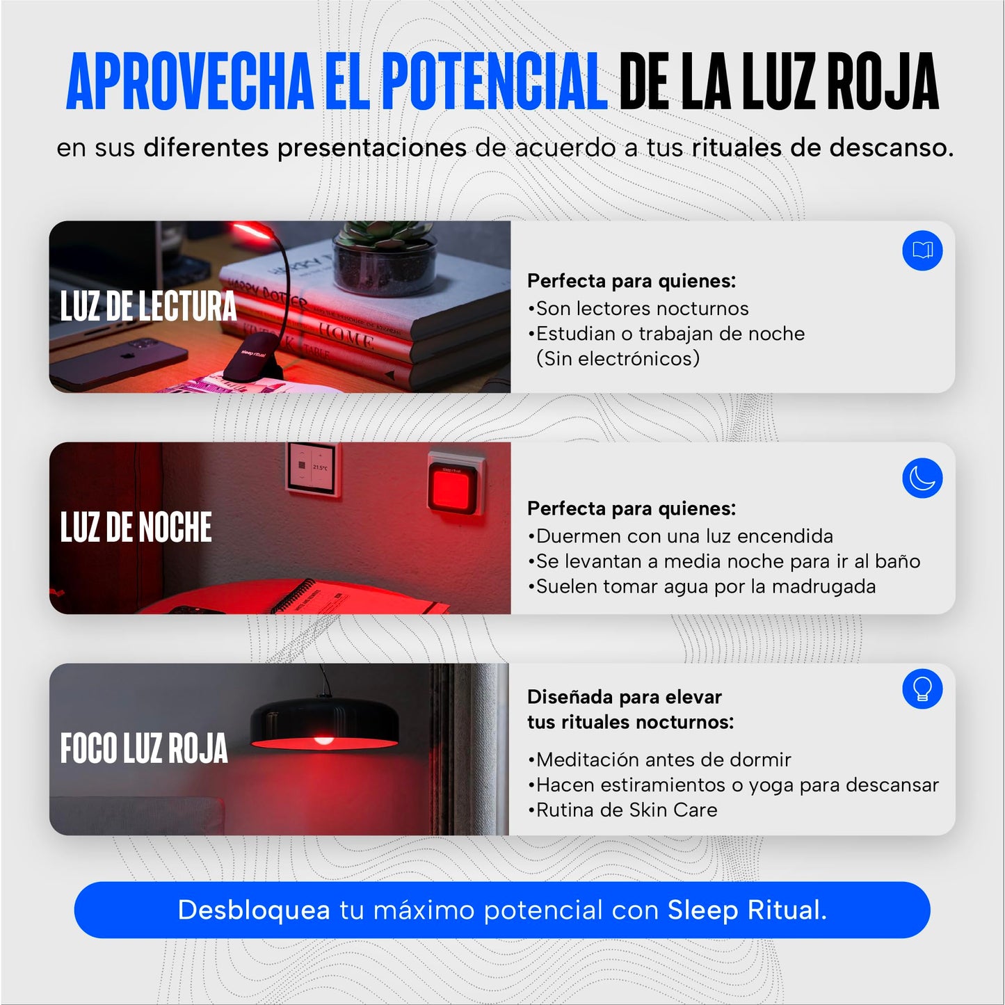 Bombilla LED Sleep Ritual Roja 620nm Ideal para Uso Nocturno