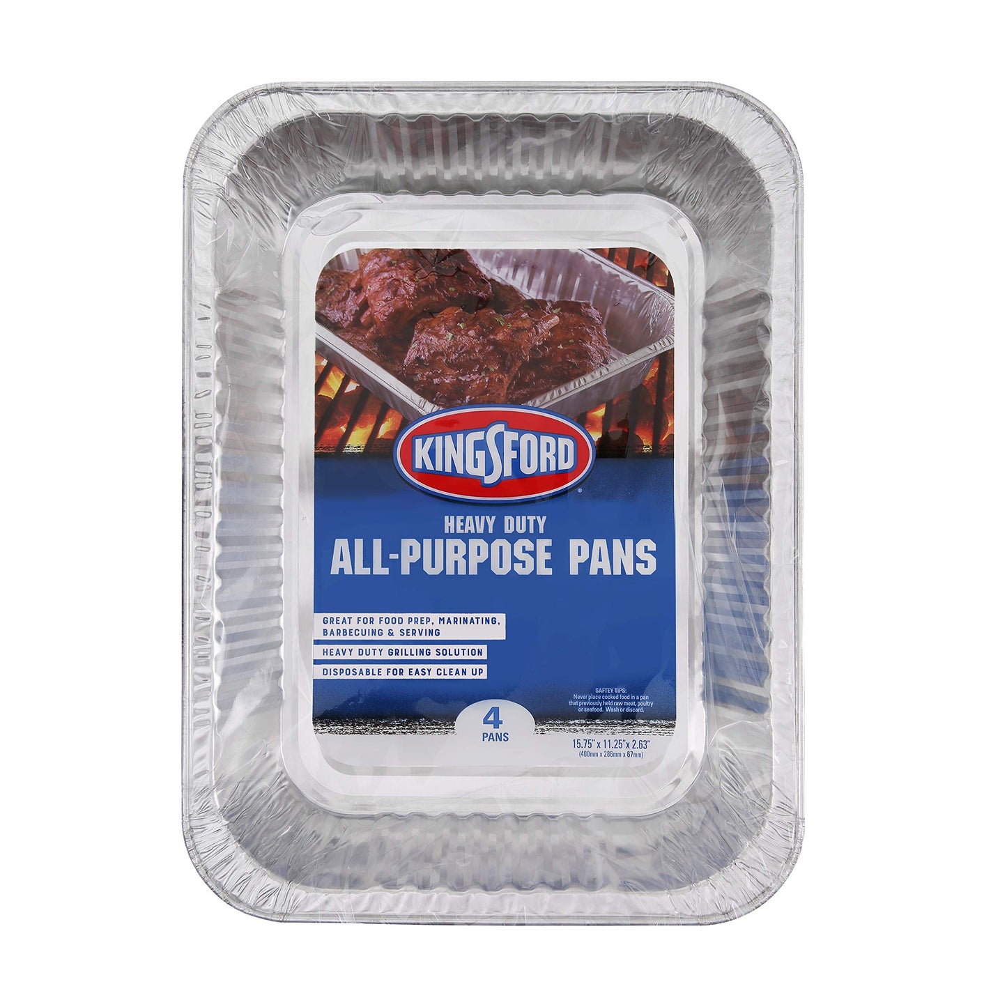 Sartenes de Aluminio Kingsford Grandes Resistentes Desechables para Cocinar y Hornear