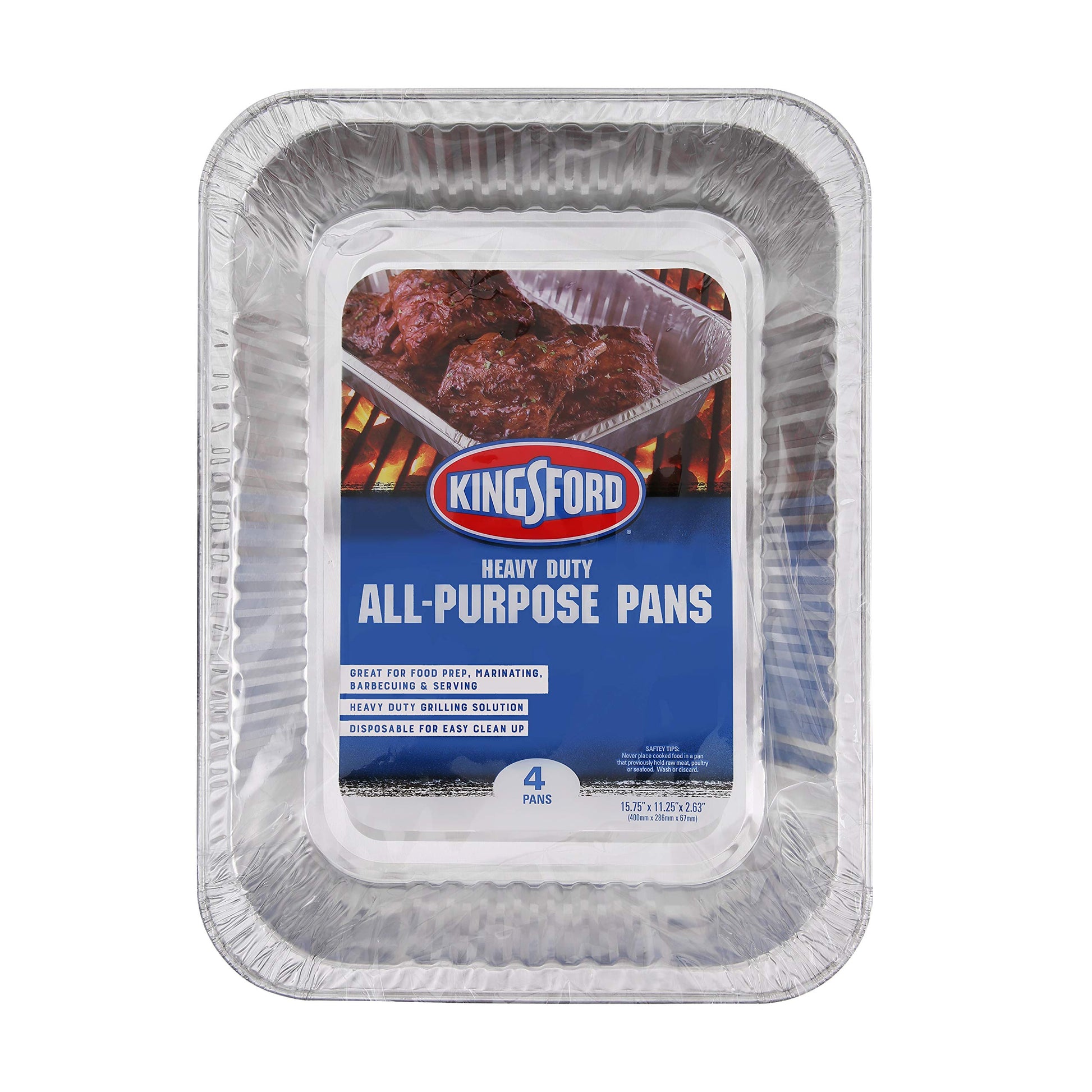 Sartenes de Aluminio Kingsford Grandes Resistentes Desechables para Cocinar y Hornear