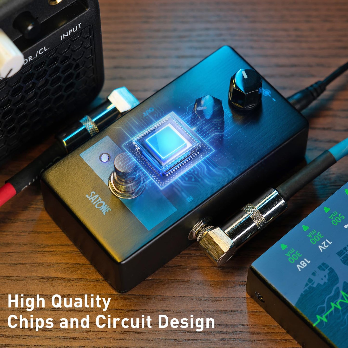 Pedal de Efecto Guitarra Eléctrica Satone S802 Cálido Clásico Acoustic Chorus Metal con True Bypass