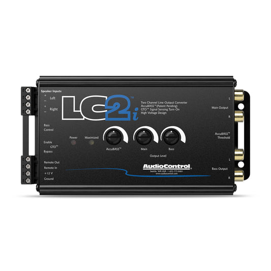 AudioControl LC2i Convertidor de Salida de línea de 2 Canales con AccuBASS y Control de subwoofer