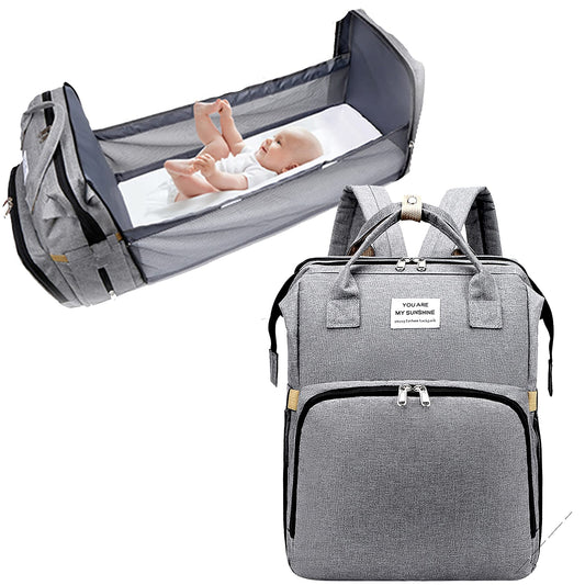 Mochila Zen Zen Gris Impermeable Térmica Antirrobo con Puerto USB y Funda Para Biberón