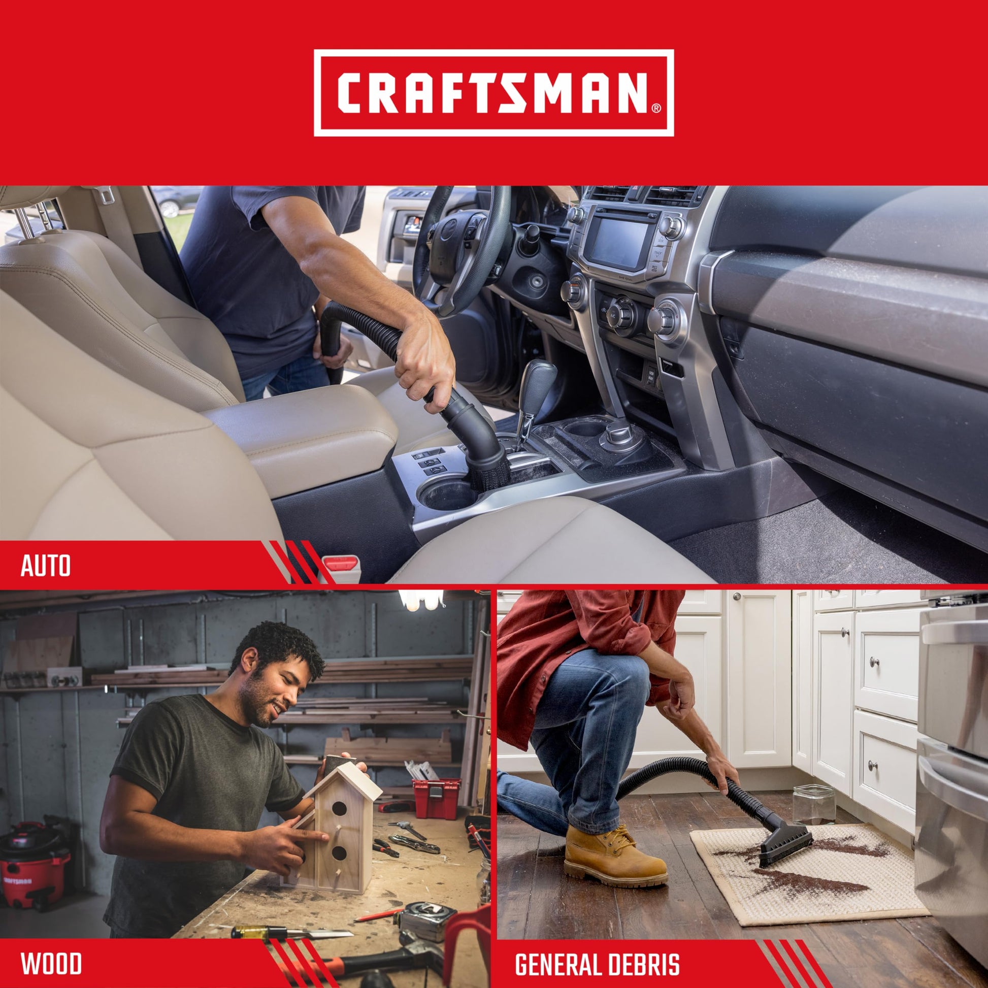 CRAFTSMAN CMXZVBE38770 - Bolsa de filtro de tela, filtro de aspiradora de repuesto para aspiradora de aspiradora, lavable y reutilizable, filtro de súper rendimiento para la mayoría de las aspiradoras
