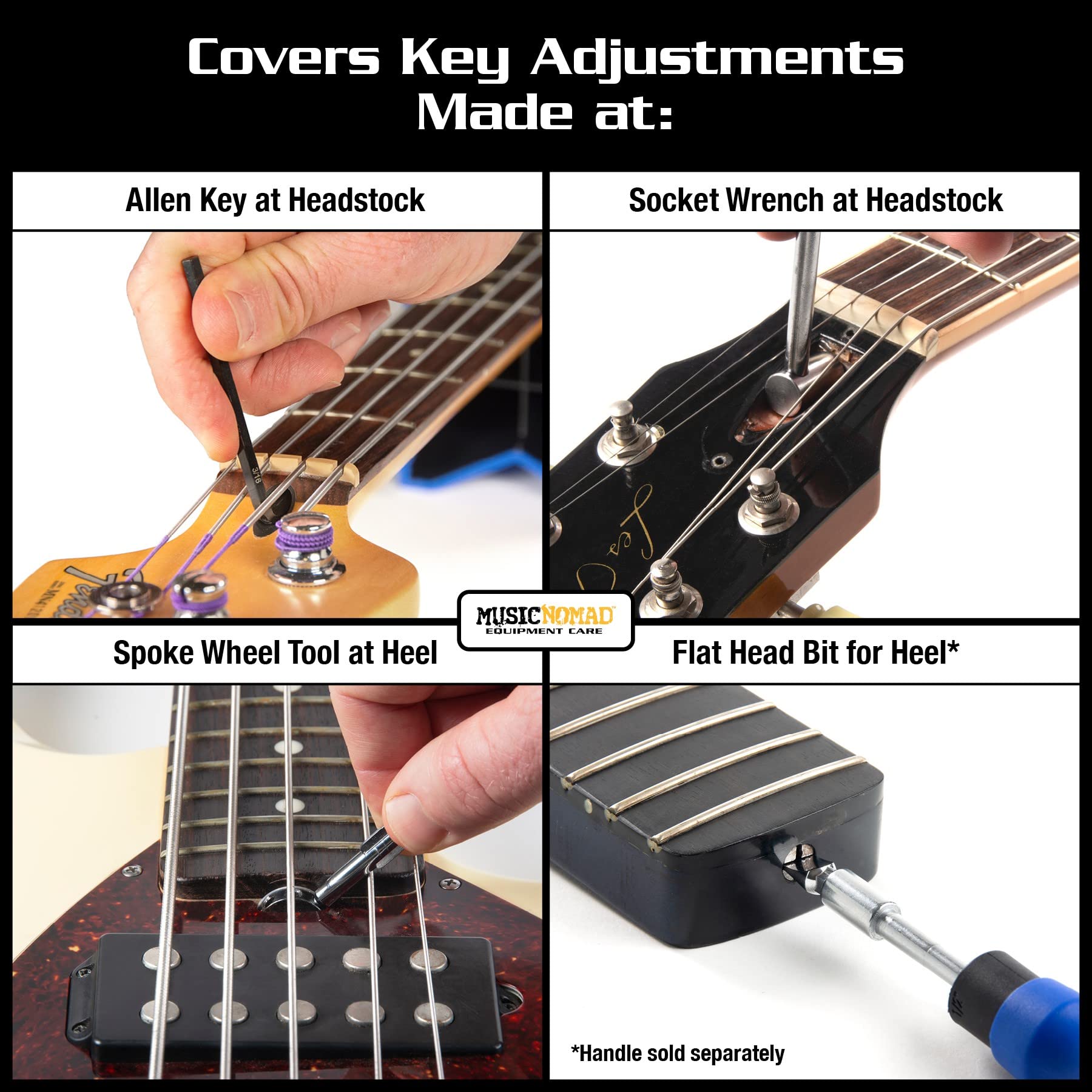 MusicNomad - Juego de llaves para barra de guitarra, 11 unidades MN235