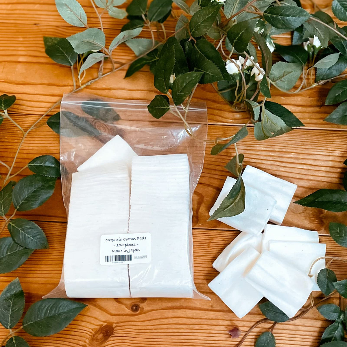 Almohadillas de Algodón Orgánico Japonés sin Blanquear 100 Piezas 100% Orgánico