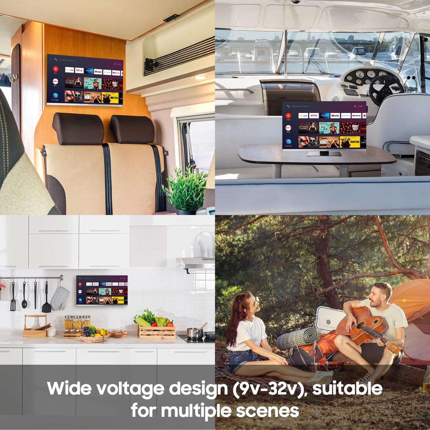 Combo TV Inteligente SYLVOX 22 Pulgadas FHD 1080P Impermeable con ARC, CEC y WiFi