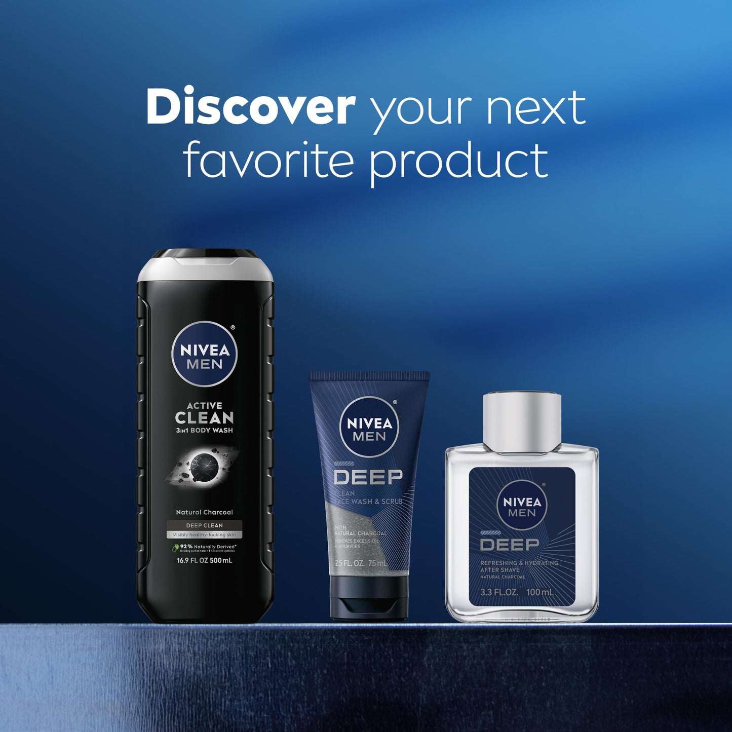 NIVEA MEN Jabon Líquido Corporal Active Clean 3 En 1 Cuerpo, Rostro Y Cabello 500ml, Para Hombre