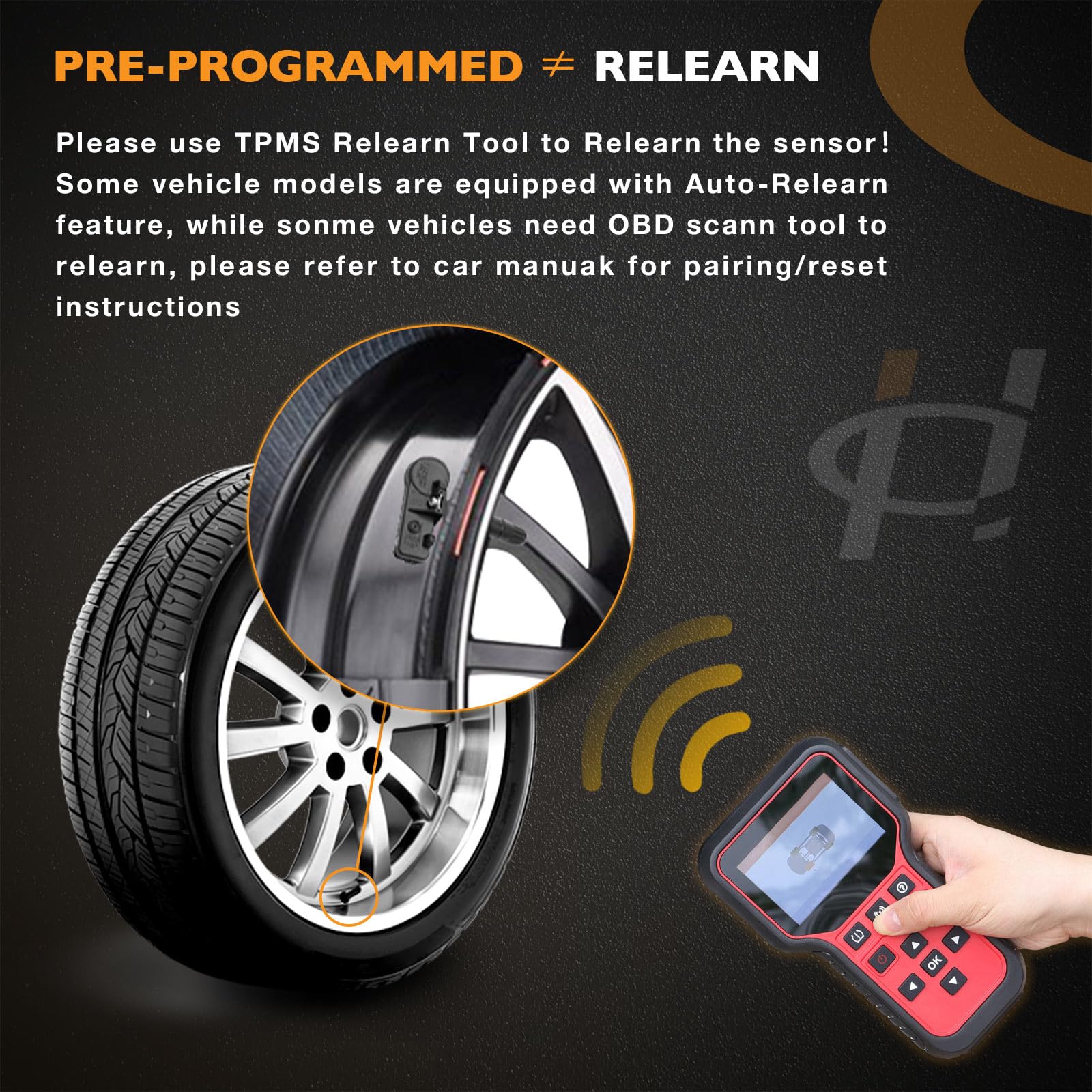 TPMS Sensor de presión de neumáticos 315 MHz, 4 piezas compatibles con Ford F250 F350 F450 Focus| Lincoln MKS Mercury Milan & More reemplaza # DE8T-1A180-AA, 9L3Z-1A189-A, CM5T-1A180-AA