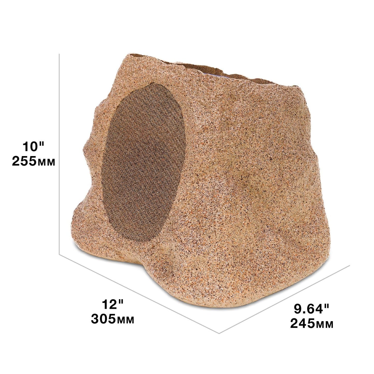 Victrola Rock Speaker Connect, Sand, Altavoz inalámbrico para Exteriores con Bluetooth 5.3, 22 Horas de duración de la batería, con Carga Solar, Conecta hasta 20 Altavoces Rock, IP65 Resistente al