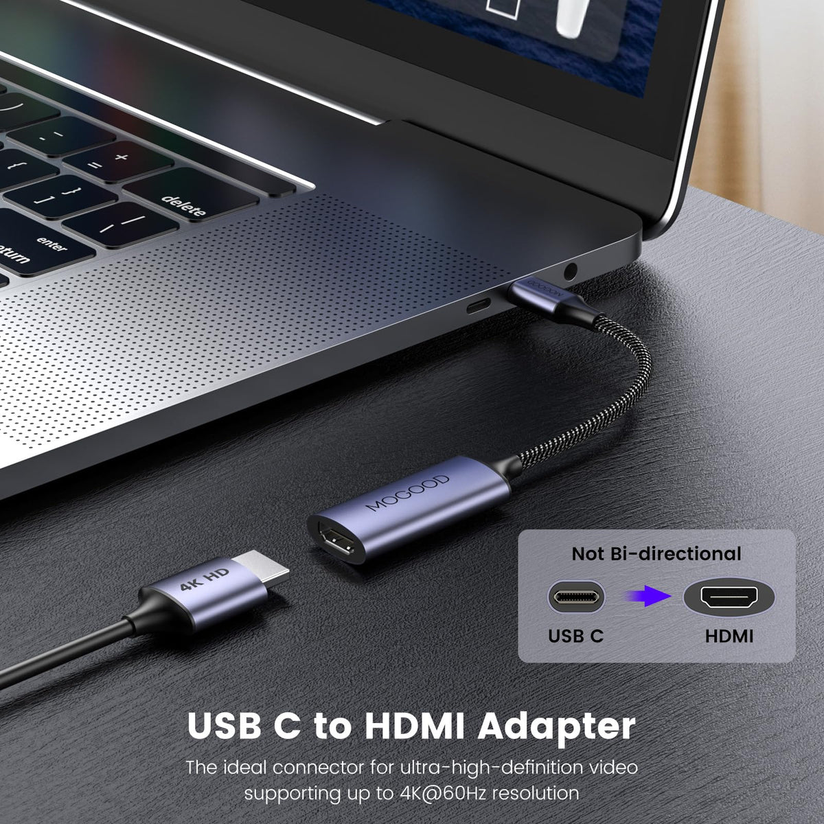 Adaptador USB C MOGOOD HDMI 4K 60Hz